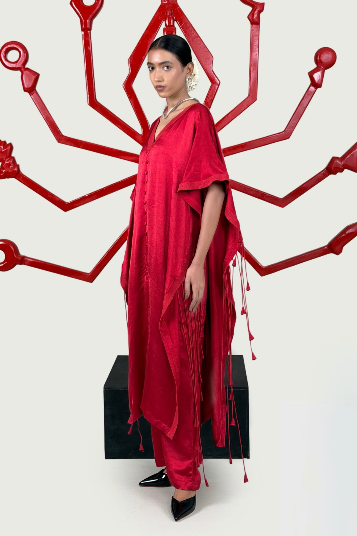 Red Kaya Kaftan