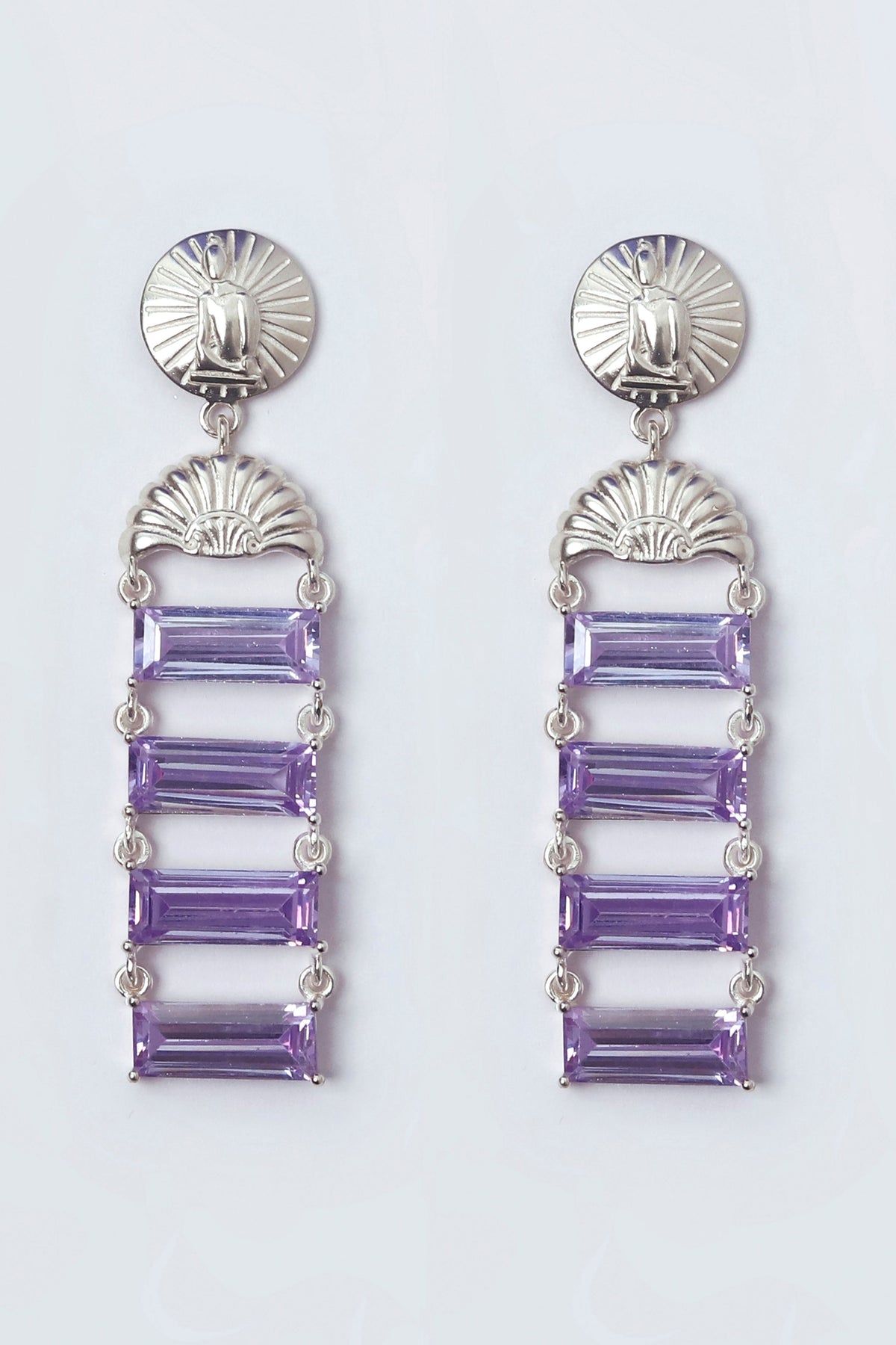 Purple Marine Treasure Earrings