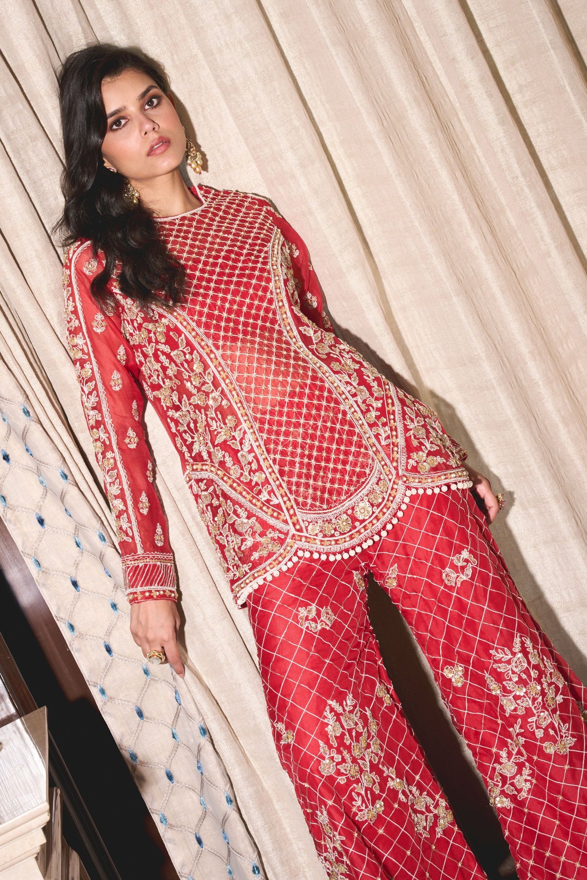 Silk Organza Kurta and Pants