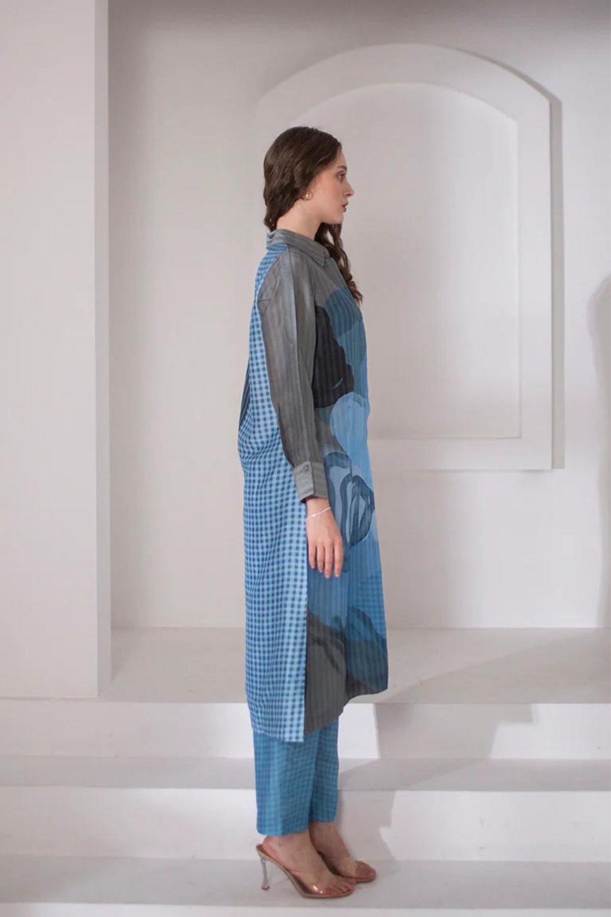 Multi Color Abstract Geometric  Tunics Set