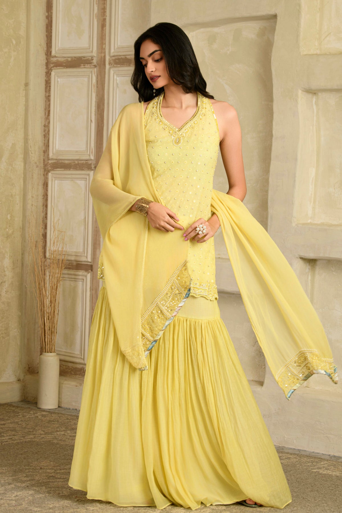 Ishqiya Tunic Set in Surajmukhi Yellow