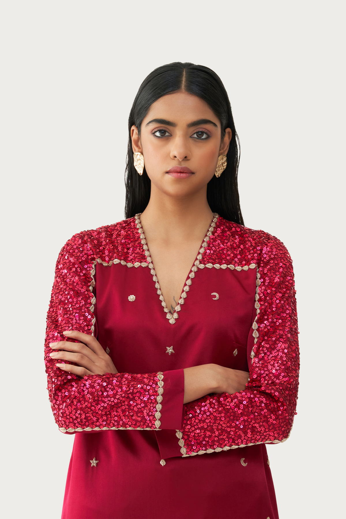 Cosmic Mulberry kurta pant set