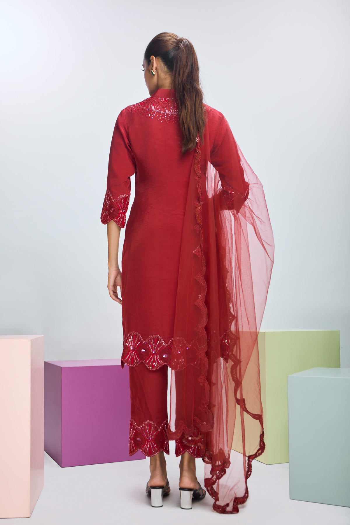 Embroidered Kurta With Pant Set