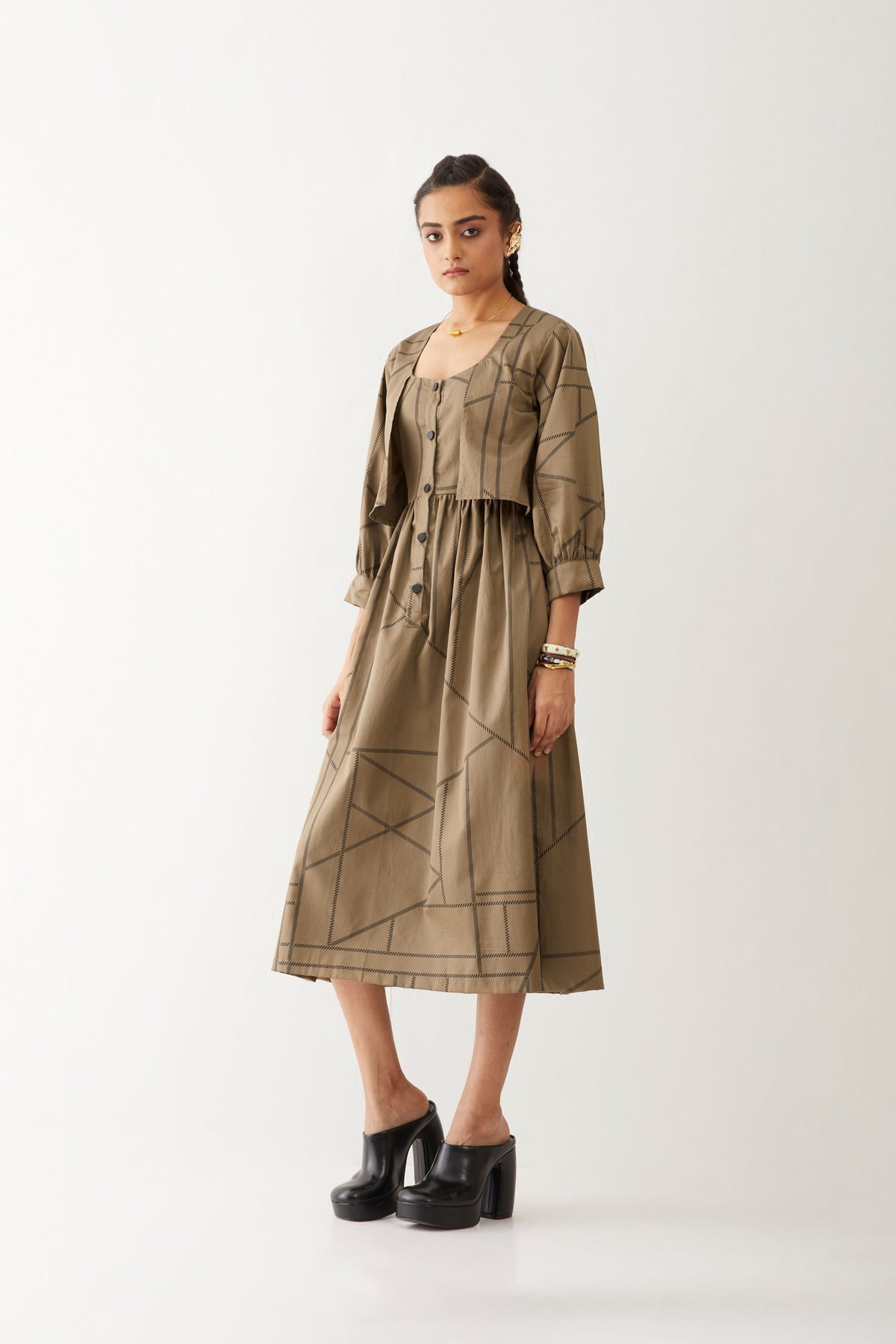 Bonobo Dress With Pipeline Print