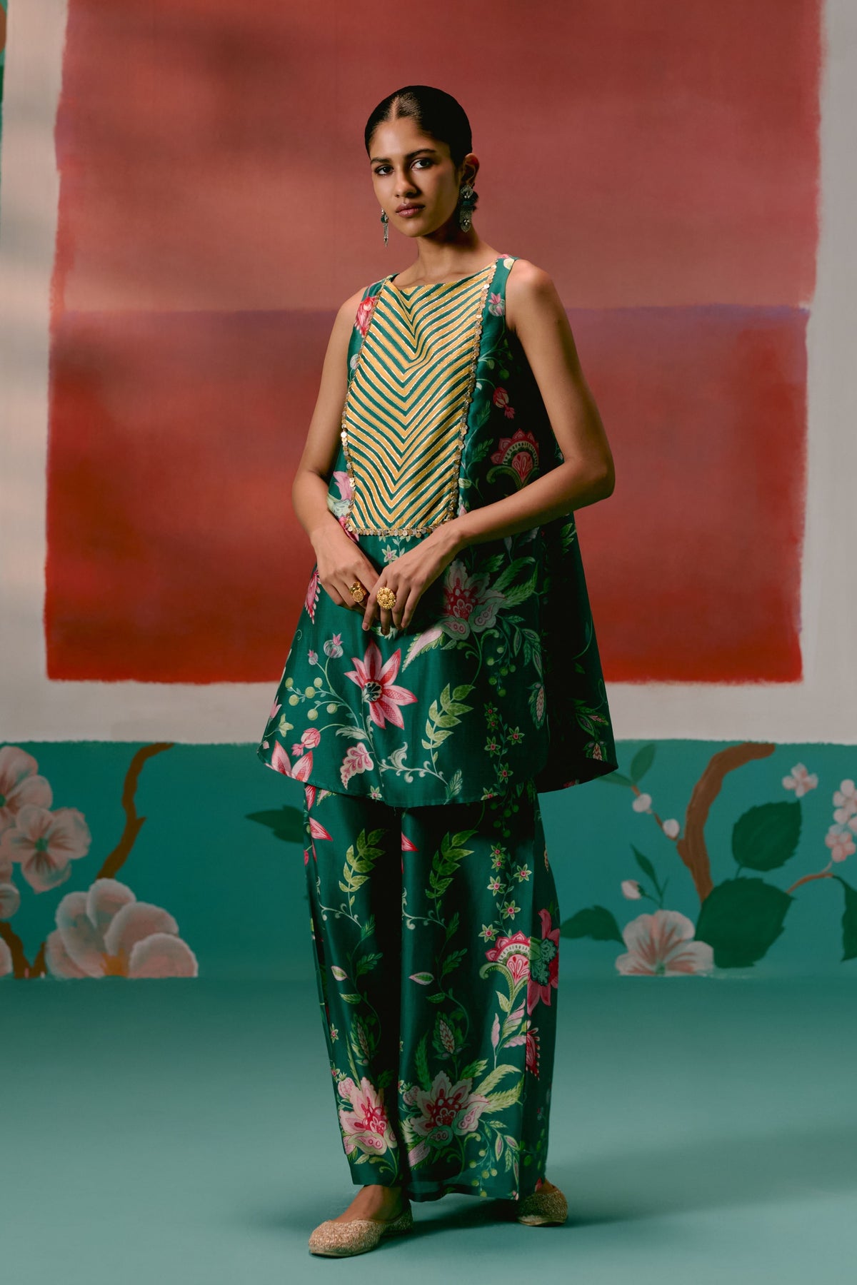 Green Chintz Kurta Set