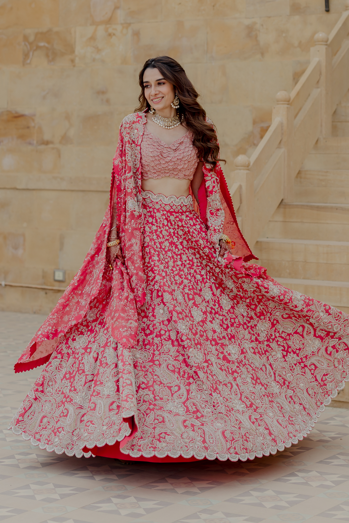 Isha multani in Taaran Lehenga Set