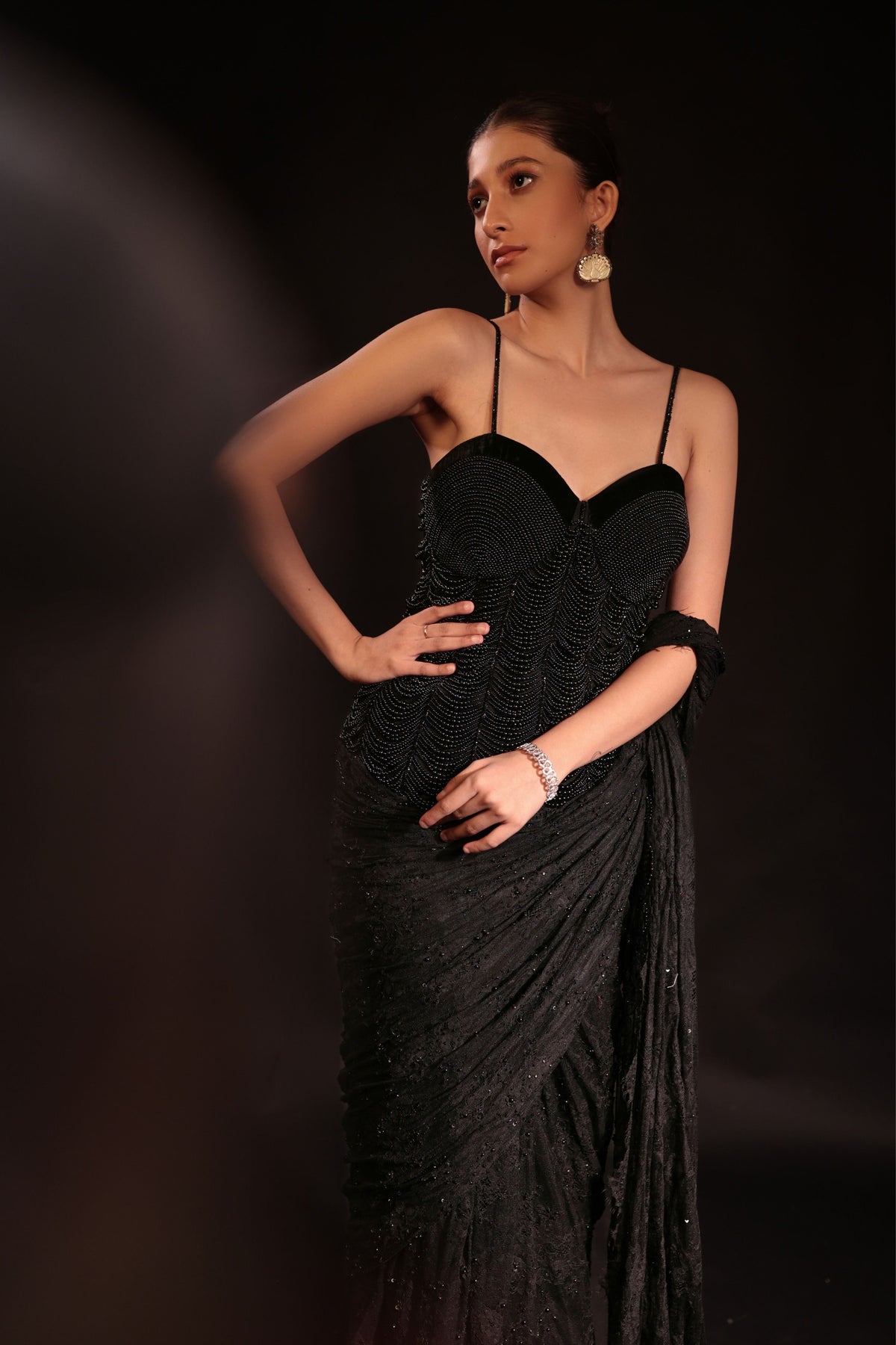 Elara Pre-Draped Saree Set