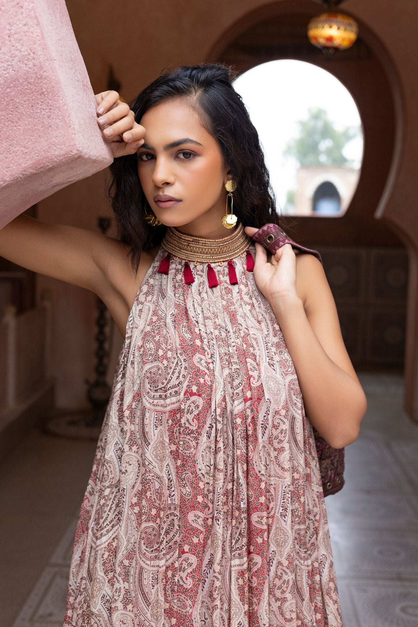 Halter Neck Maxi Dress - Pinnacle by Shruti Sancheti - Elahe