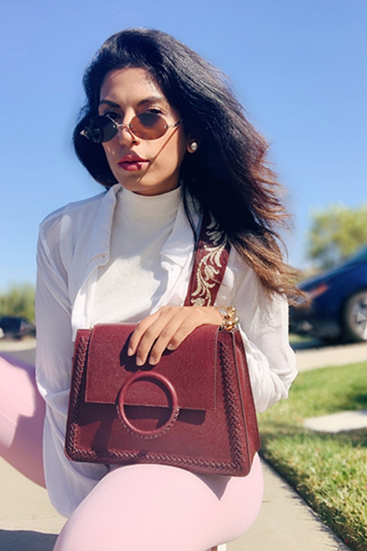Geranium Crossbody Bag
