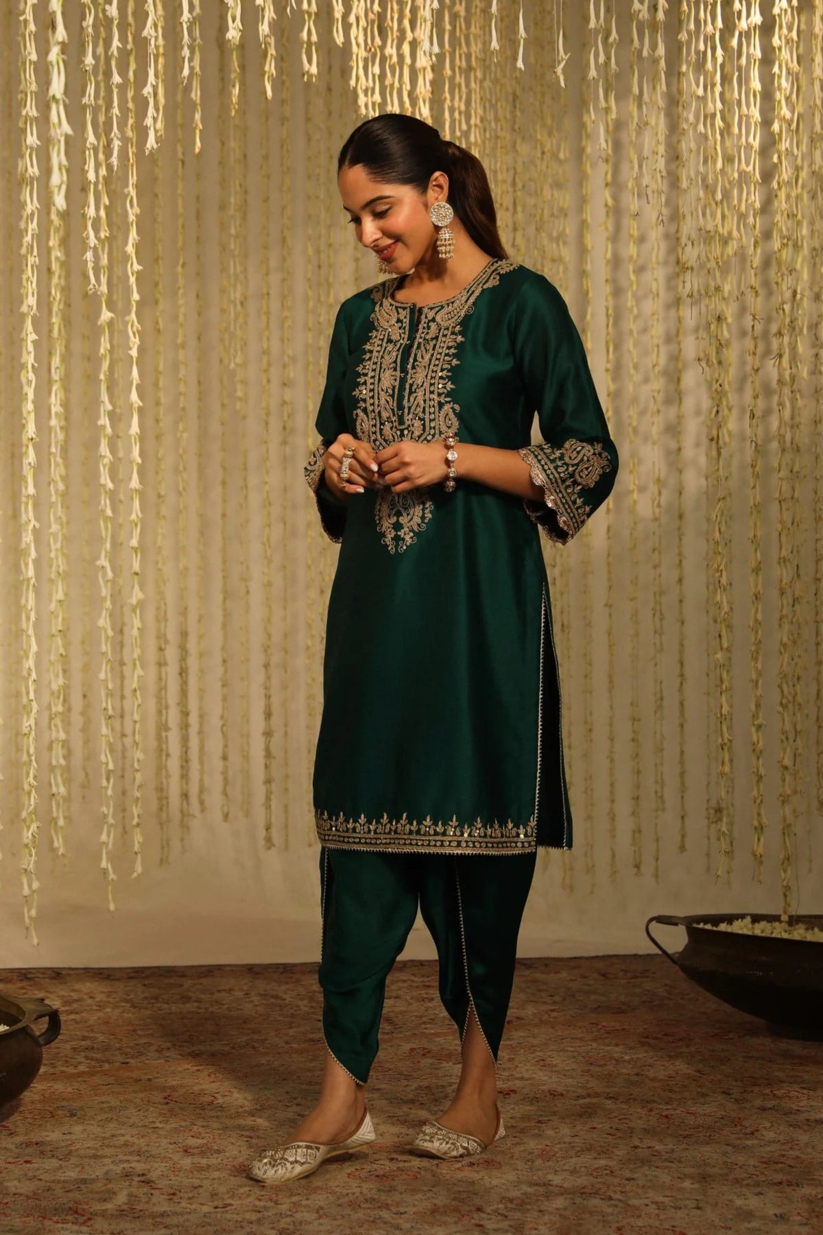 Amayra Emerald Green Kurta Set
