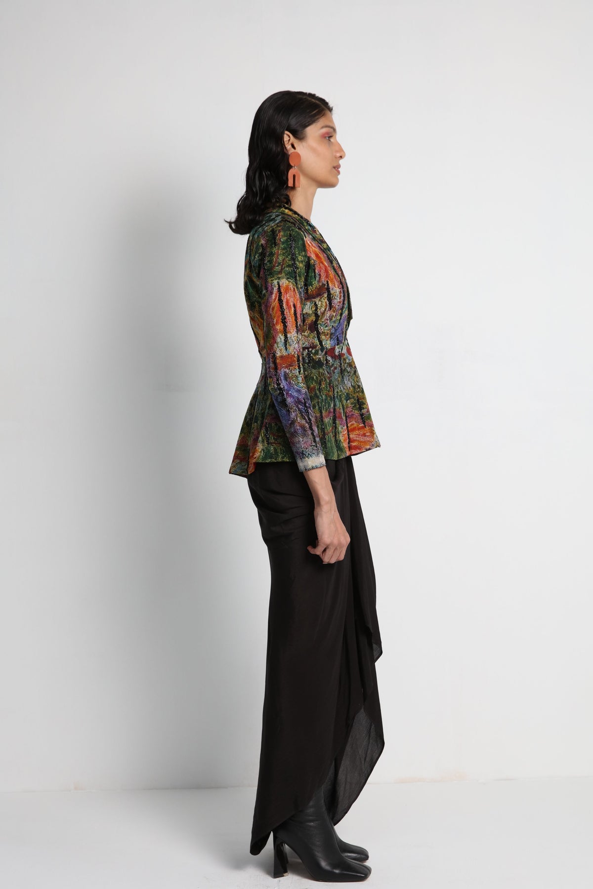 Multicolour Digital Printed Jacket Set