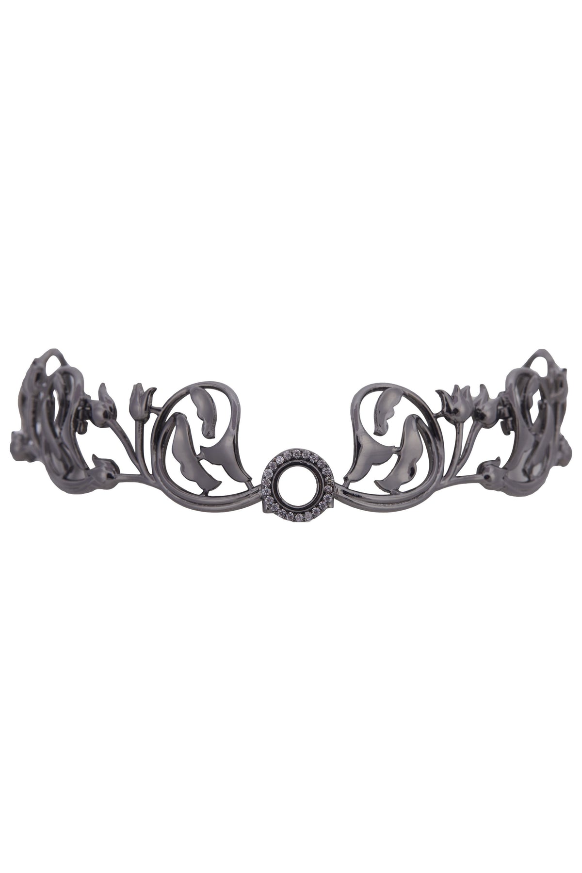 Gun metal persephone choker