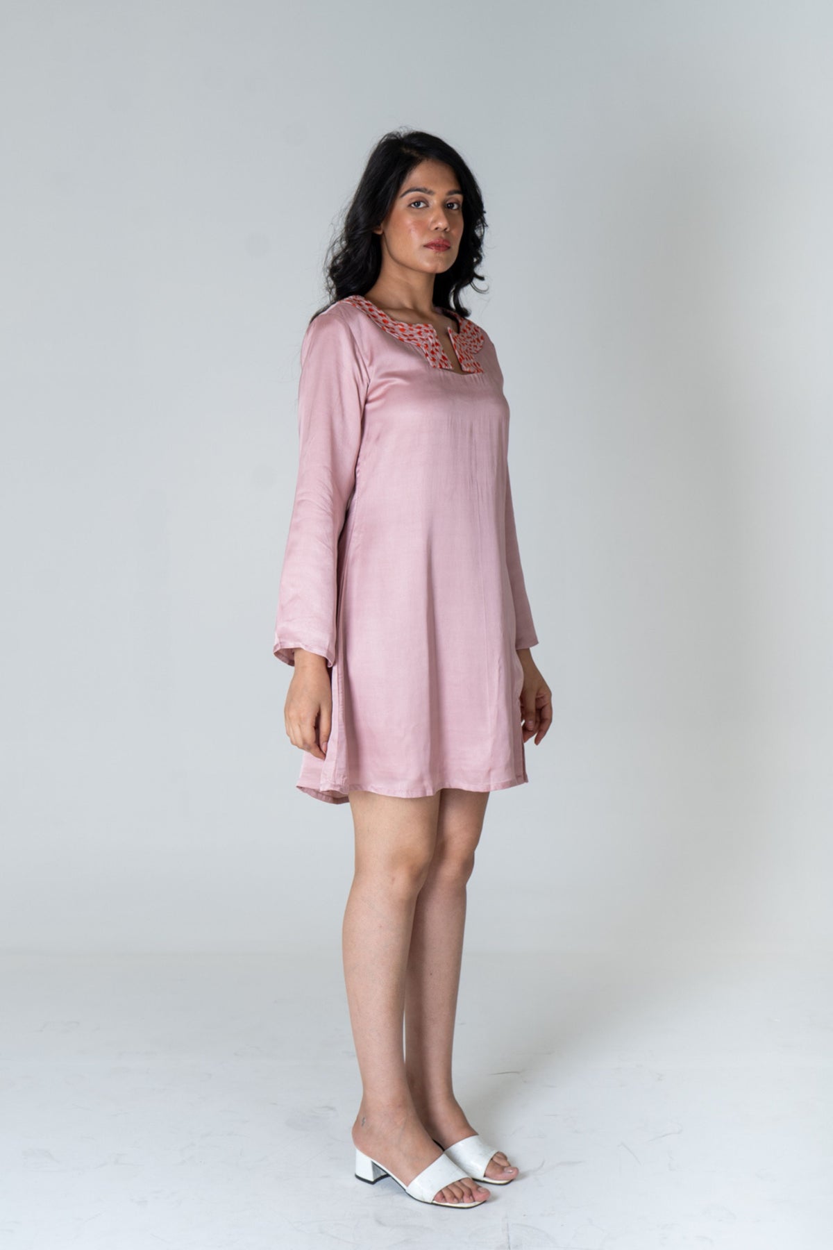 Pink-orange Short Dress