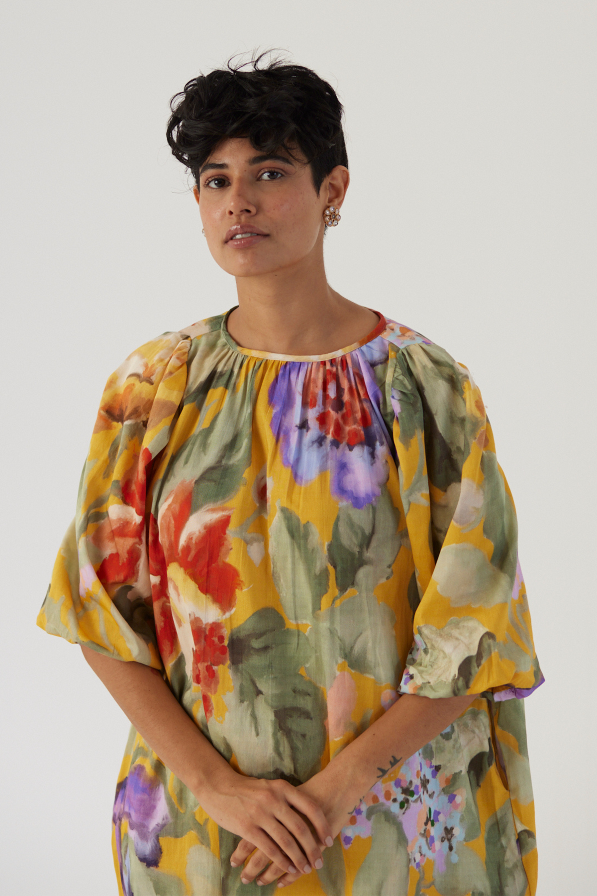 Allora Yellow Midi Dress