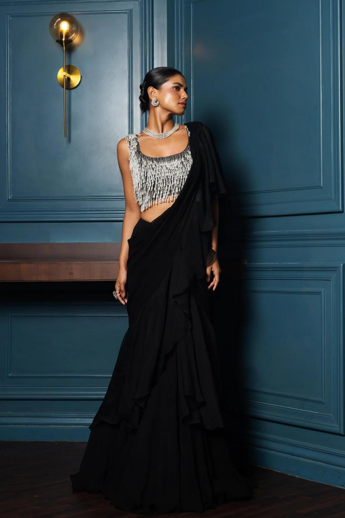 Vaughn Saree With Latkan Embroidered Blouse