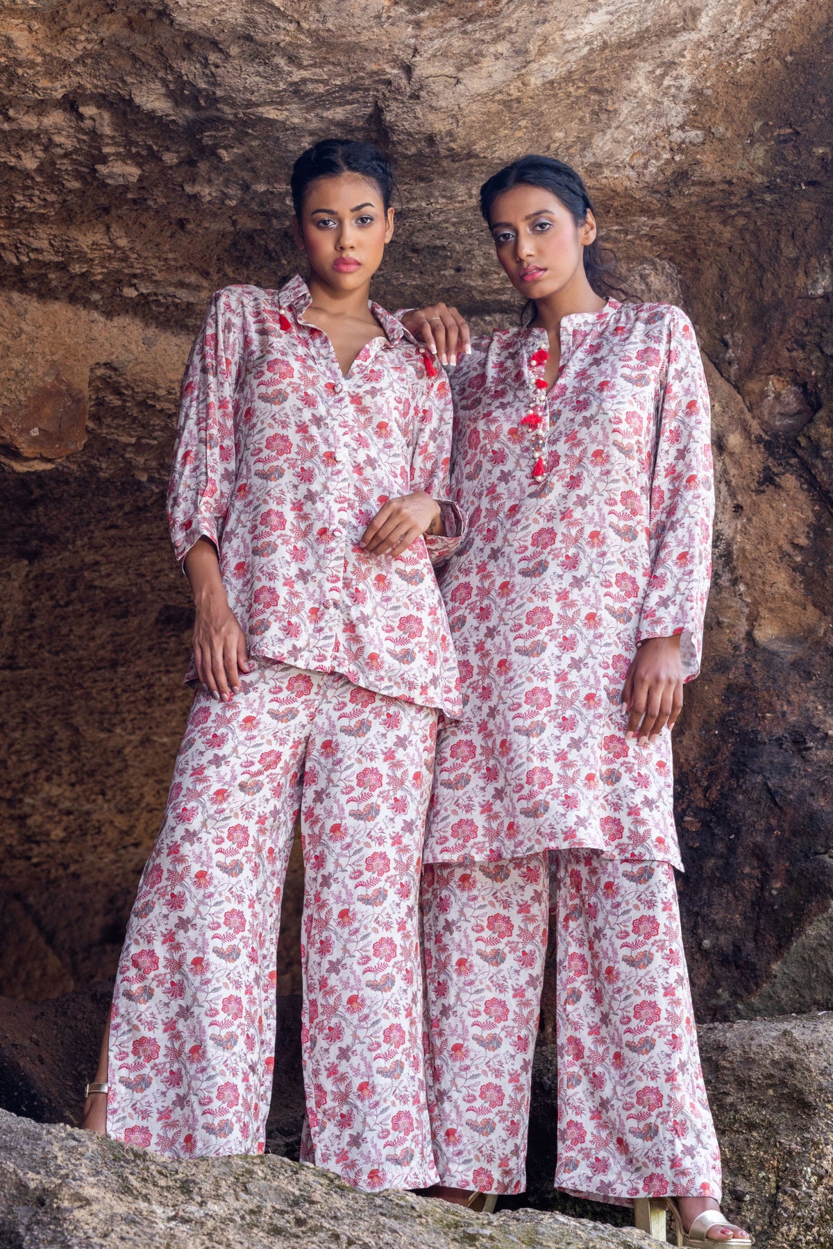 Red Kurta With Pant