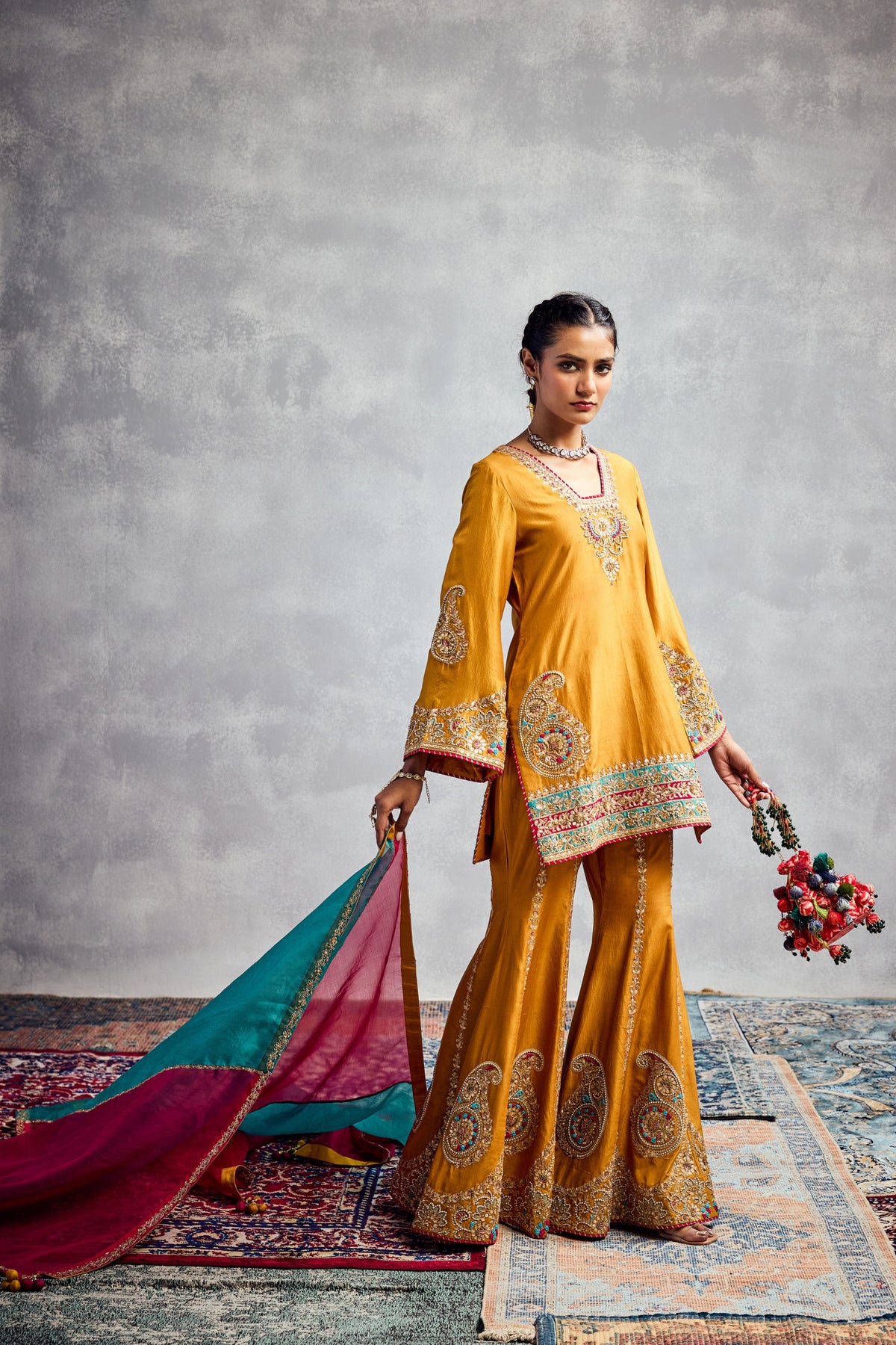 Mustard Kurta Set