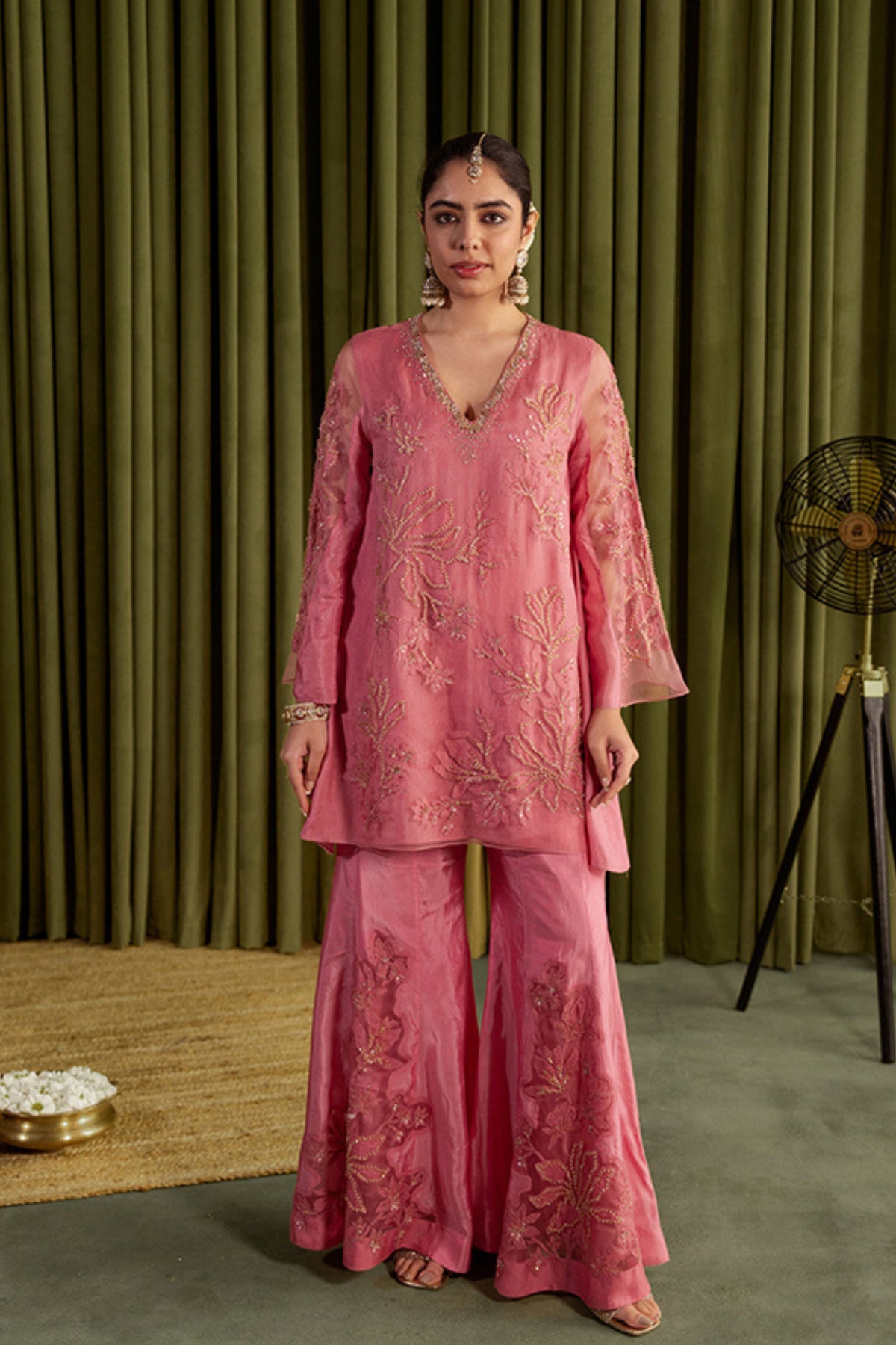 Rose Pink Sharara Set
