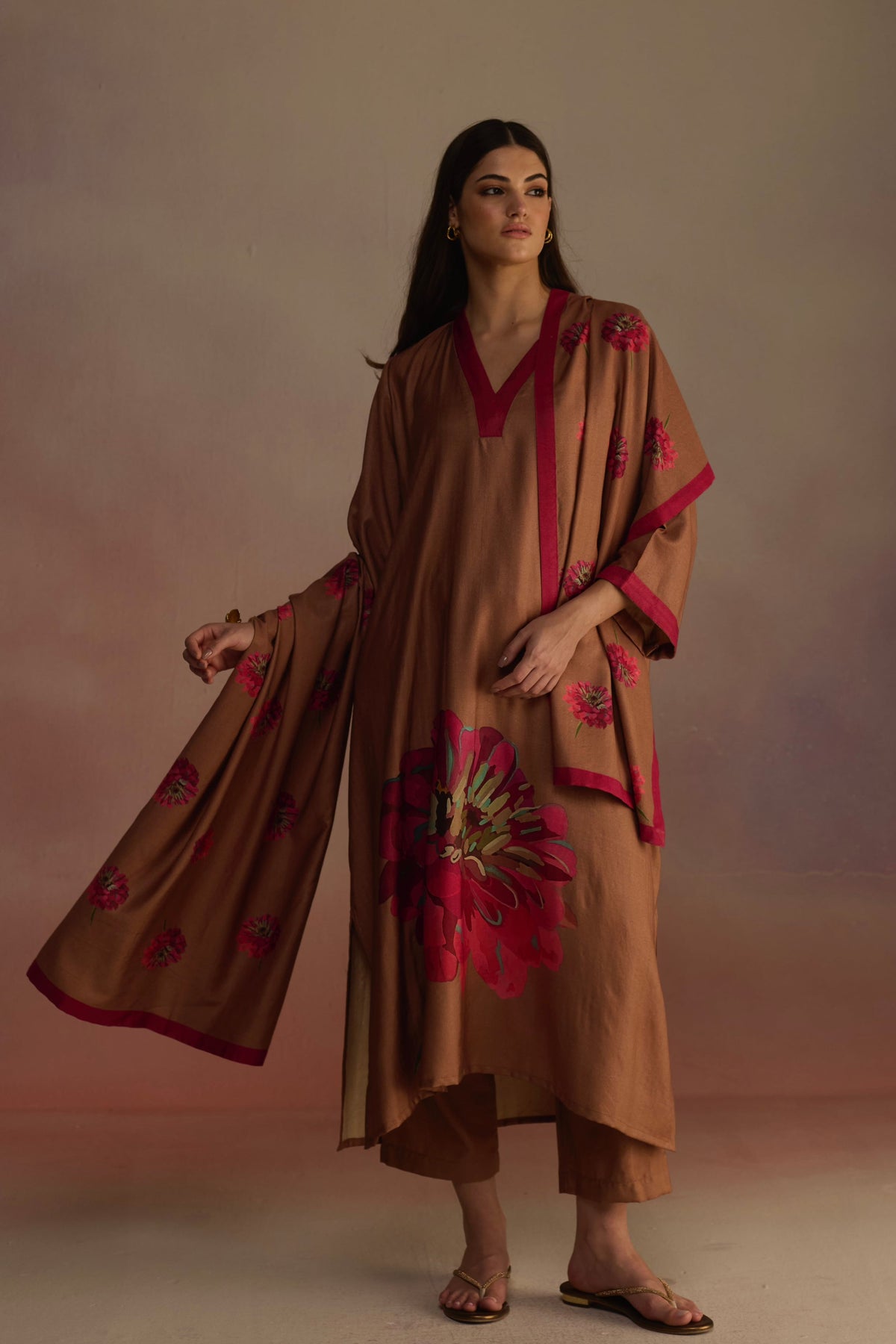 Woodapple Brown Stole