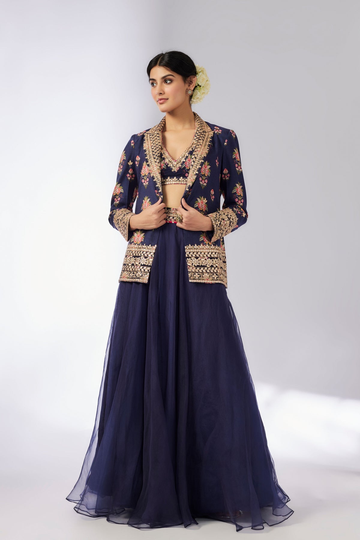 Navy Unnati Lehenga Set