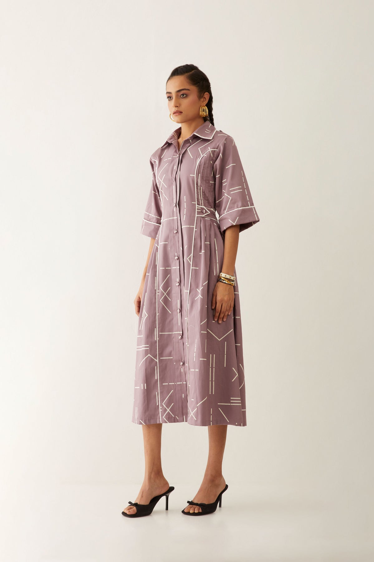 Amelia Dress In Contra Print