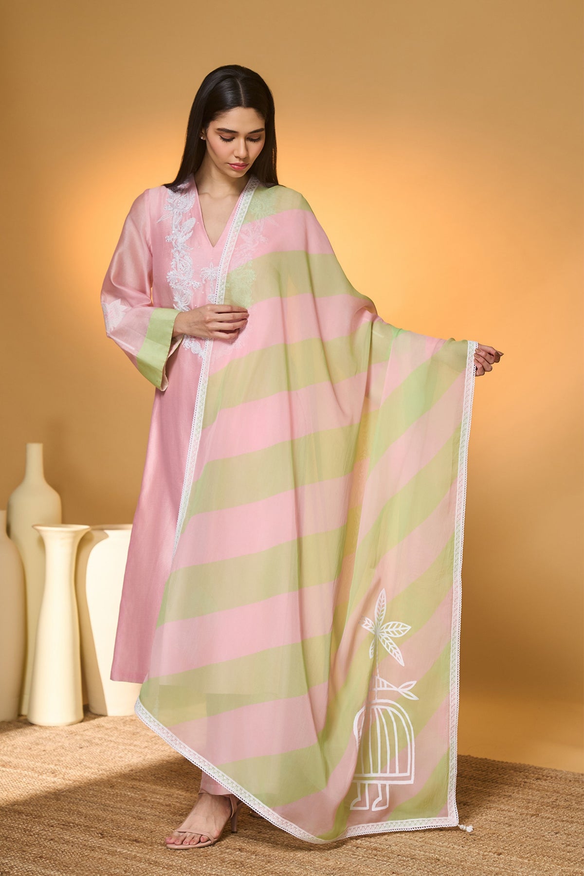 Blushing Bloom Kurta Set
