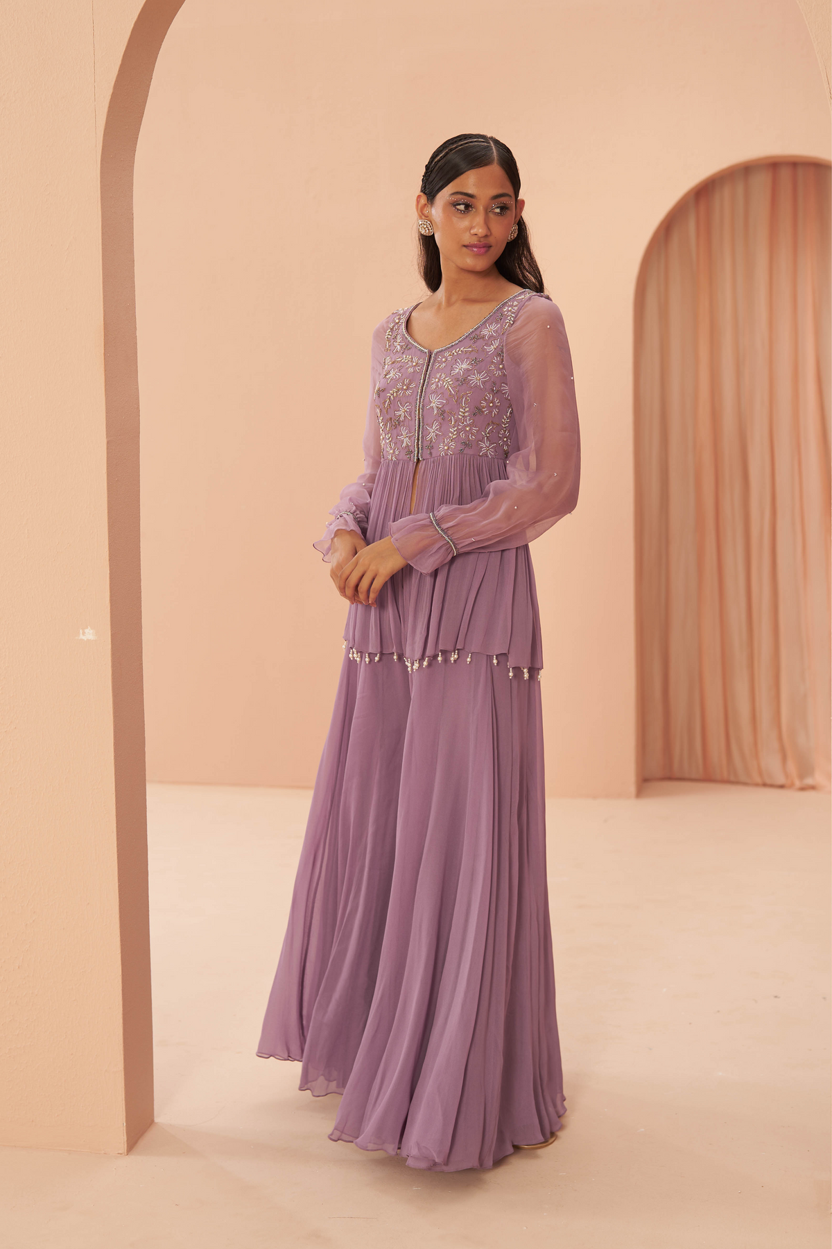 Lilac Breeze Sharara Set