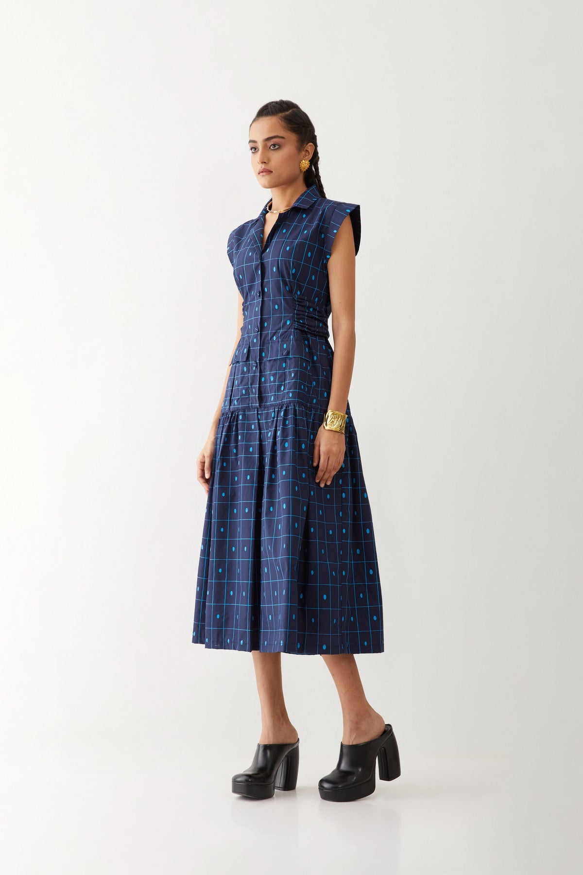 Agnes Dress In Checker Print