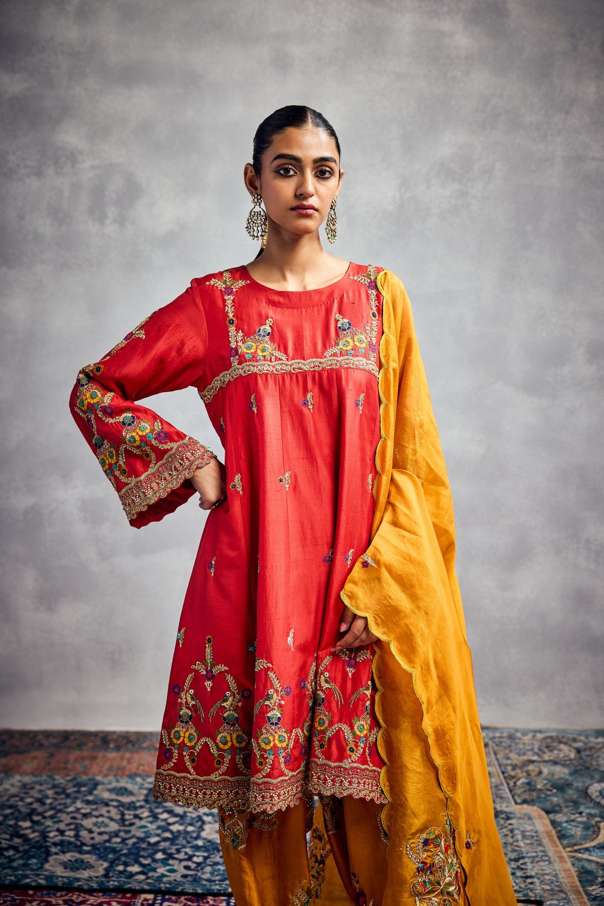 Orange Kurta Set
