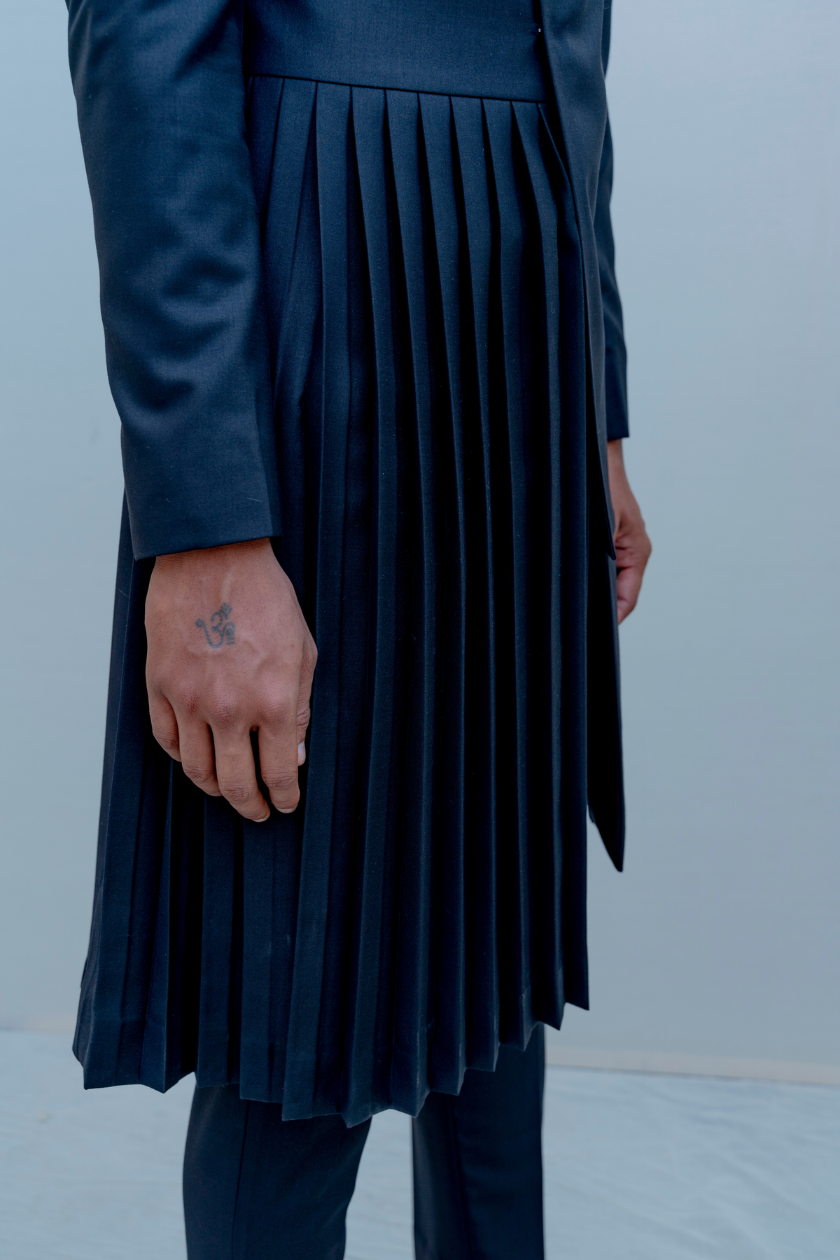 stygian long indo western jacket set