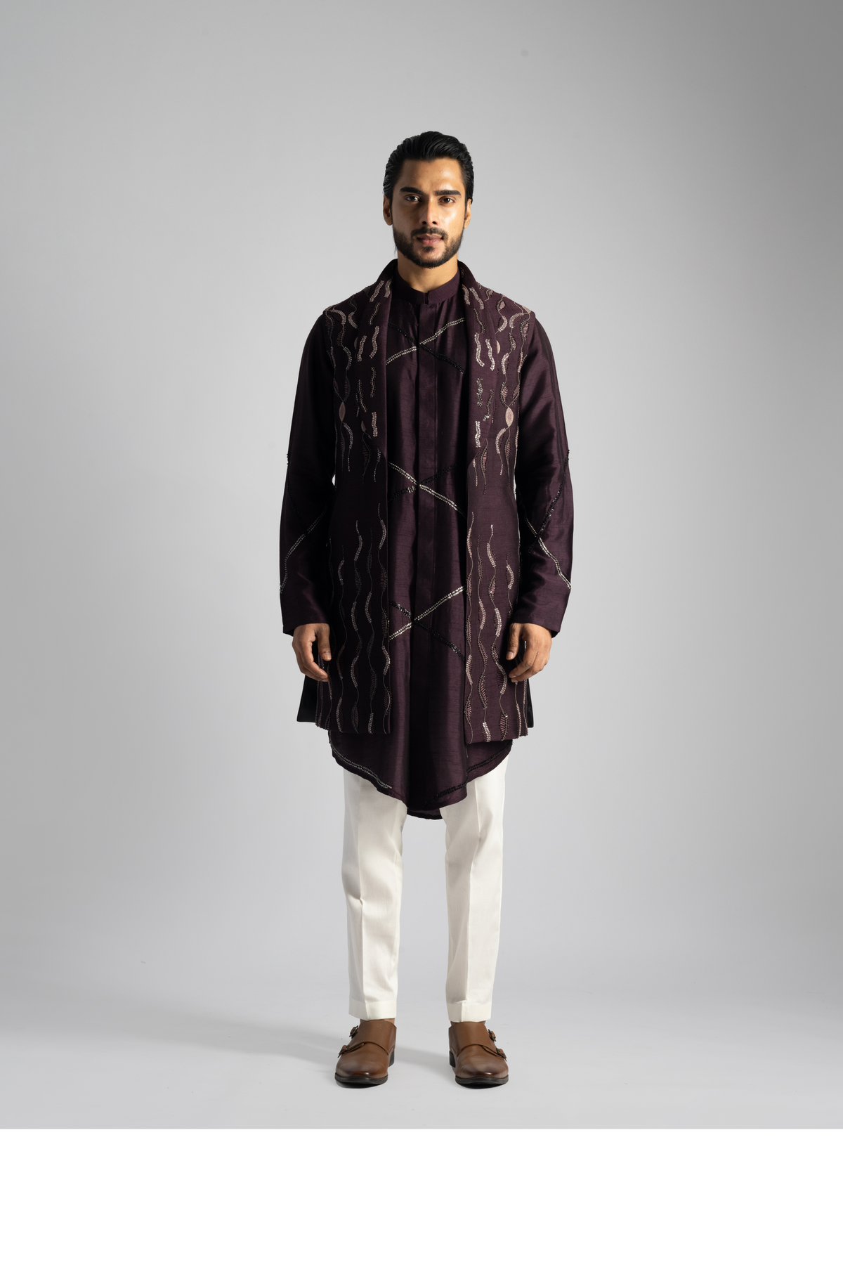 Plum Coloured Kurta Set