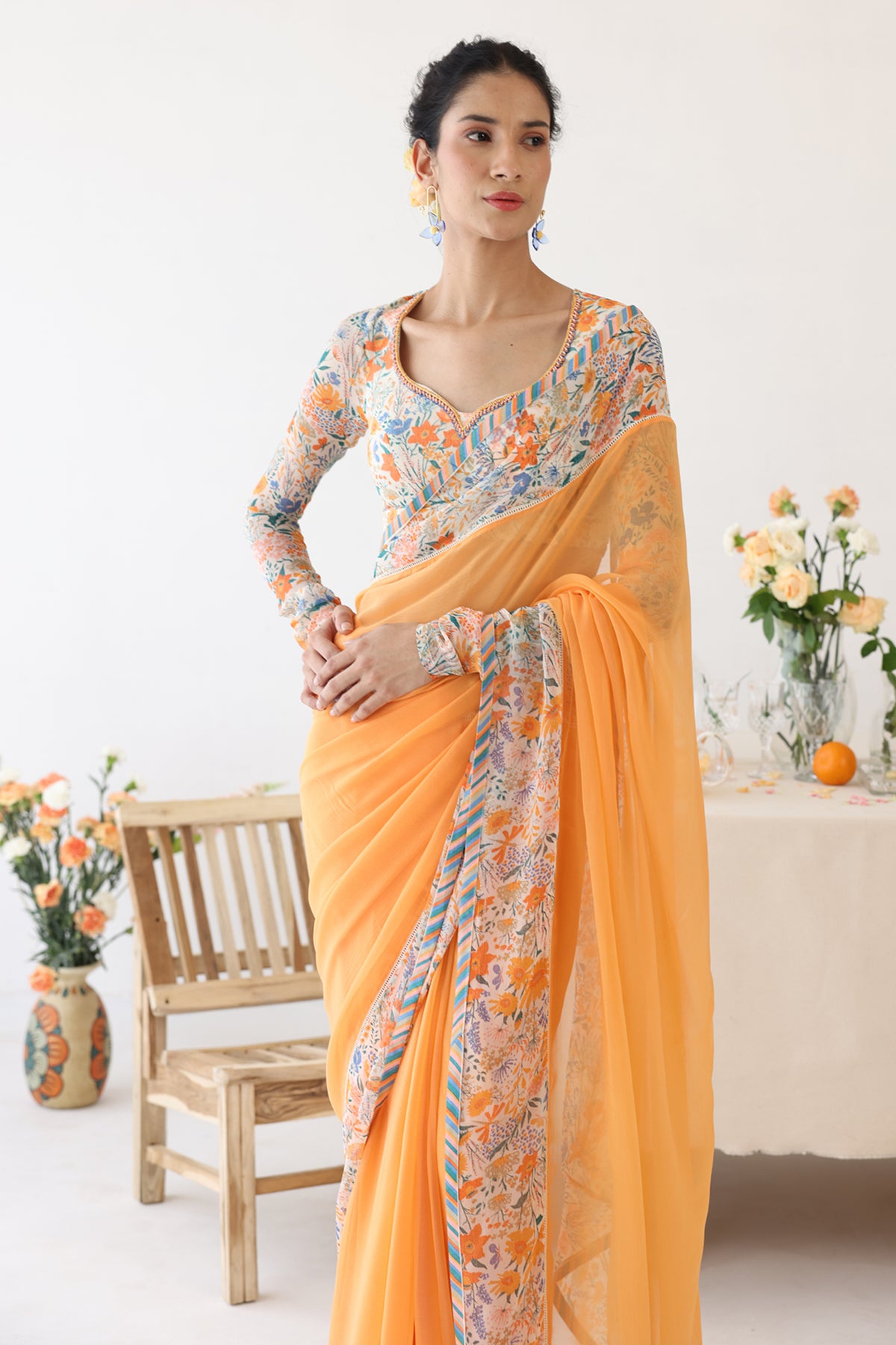 Tangelo Saree