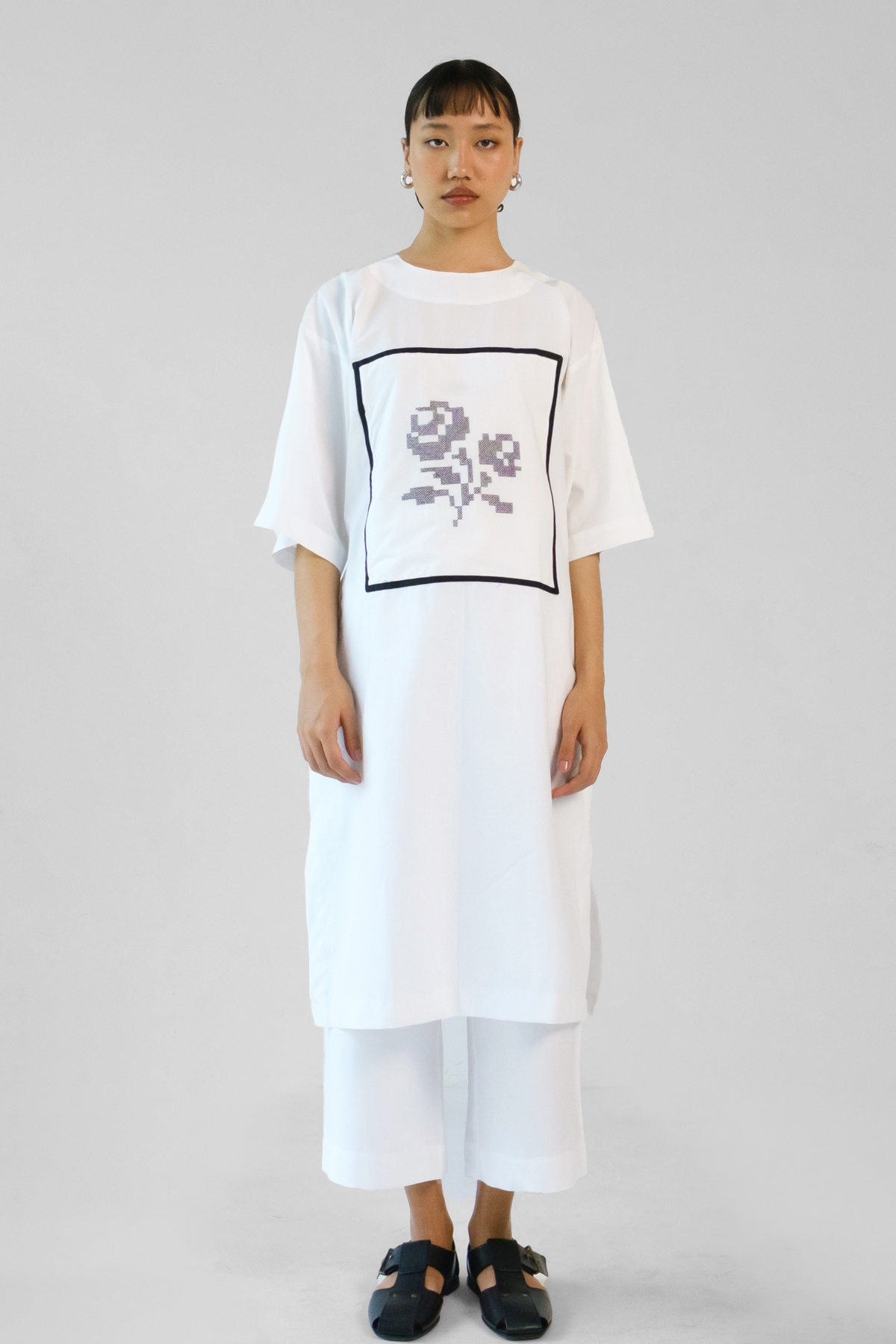White and Black Tunic Set