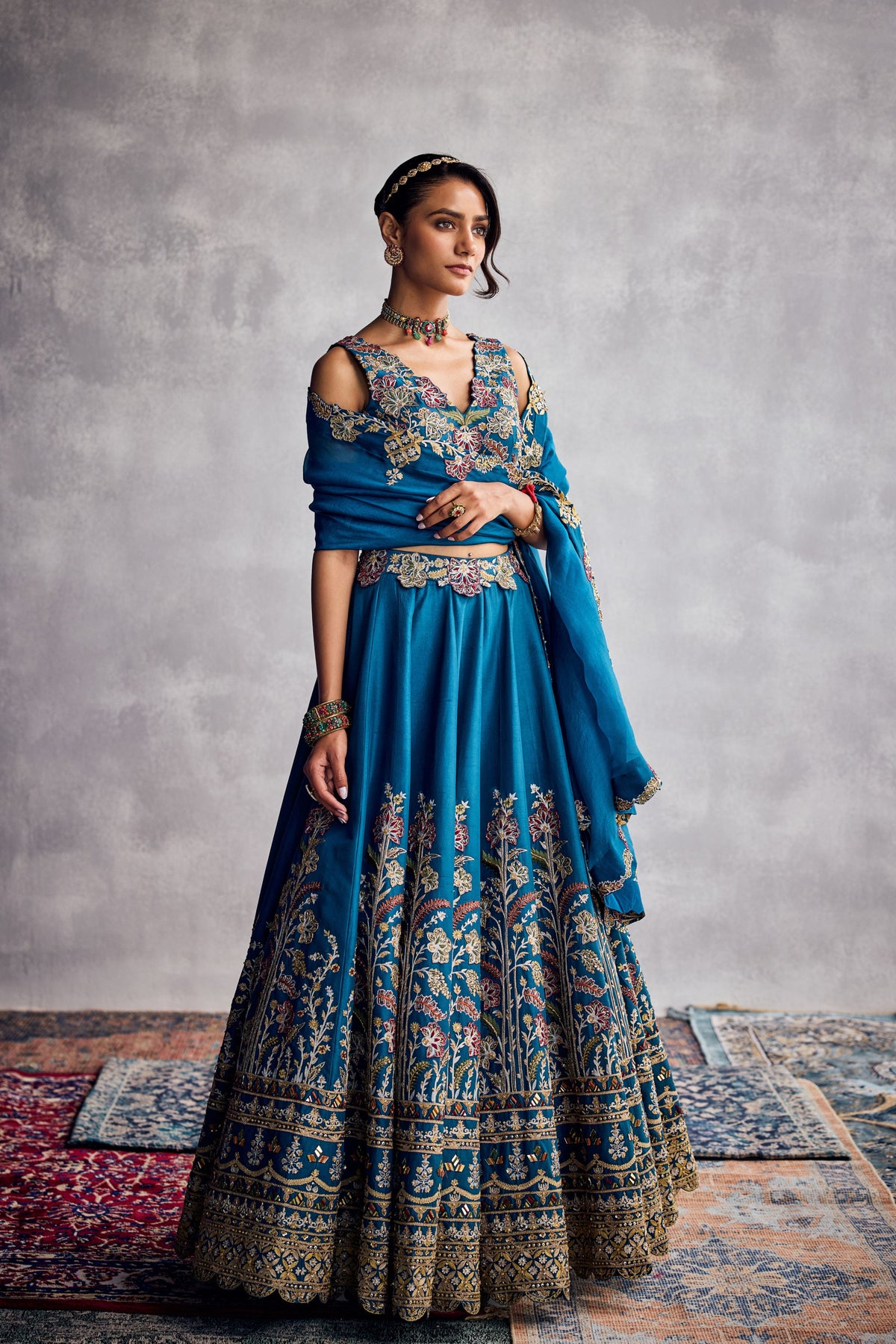 Deep Ocean Blue Lehenga Set