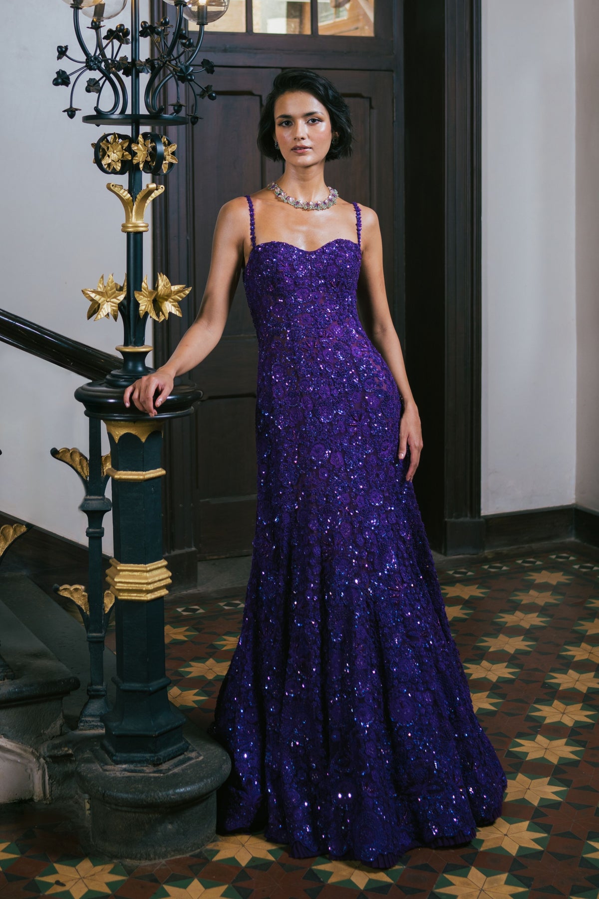Cassia Gown With Cape