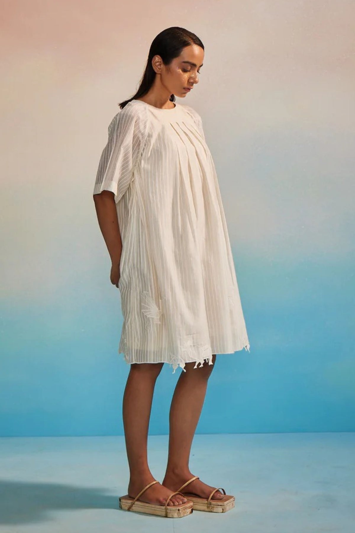 Orihime Box Pleat Appliqué Kurta Set
