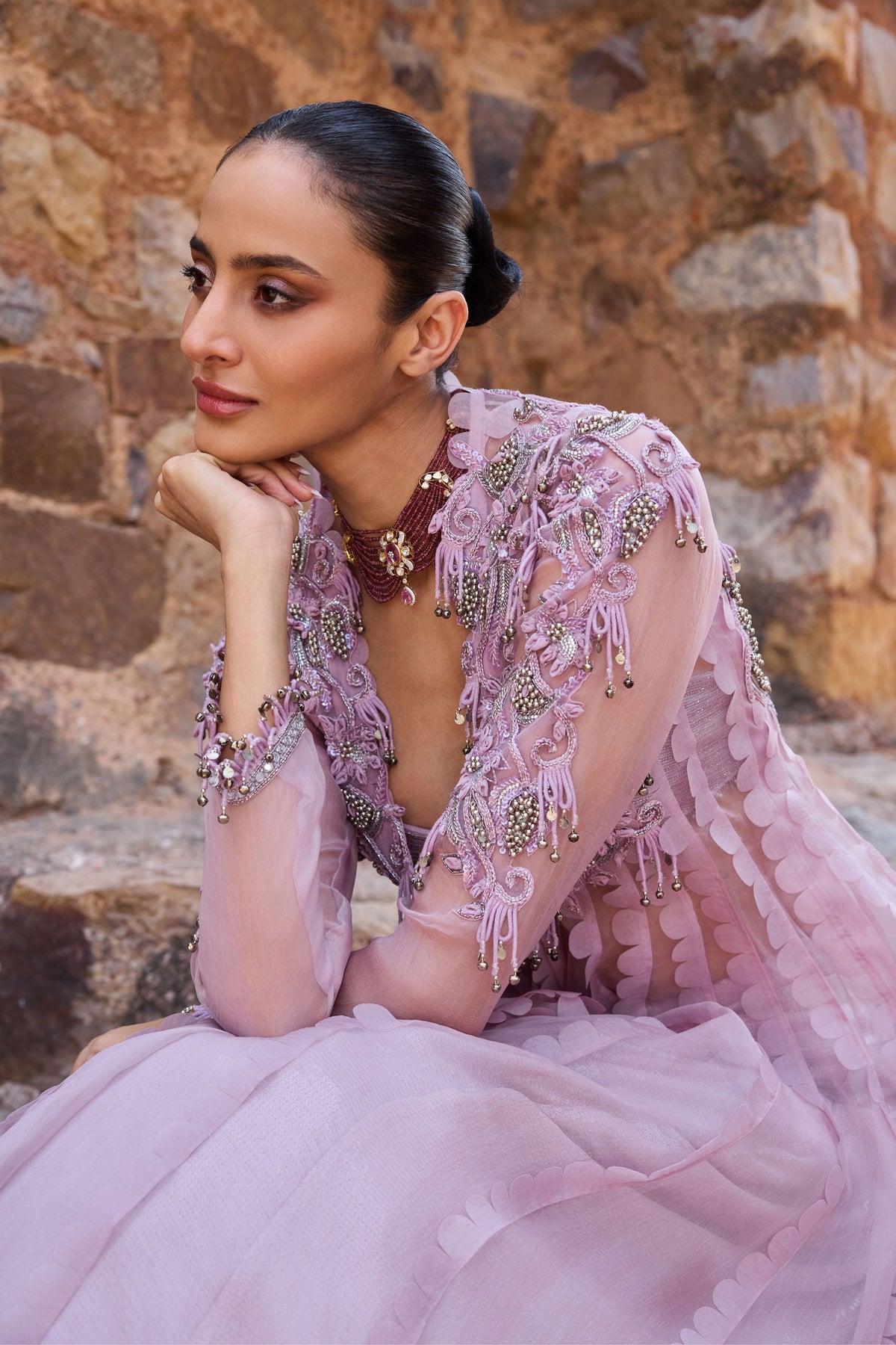 Lilac Long Jacket Set