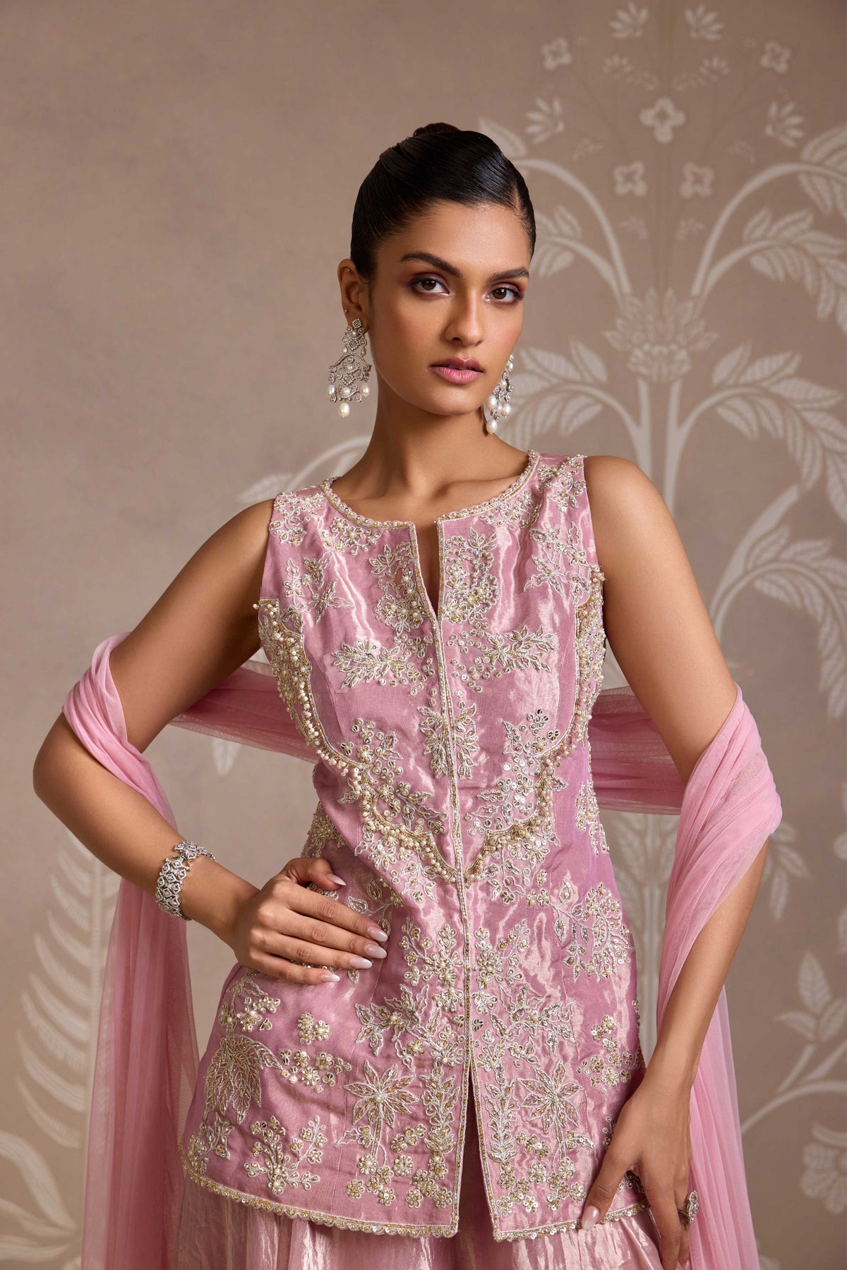 Lilac Gold Sharara Set