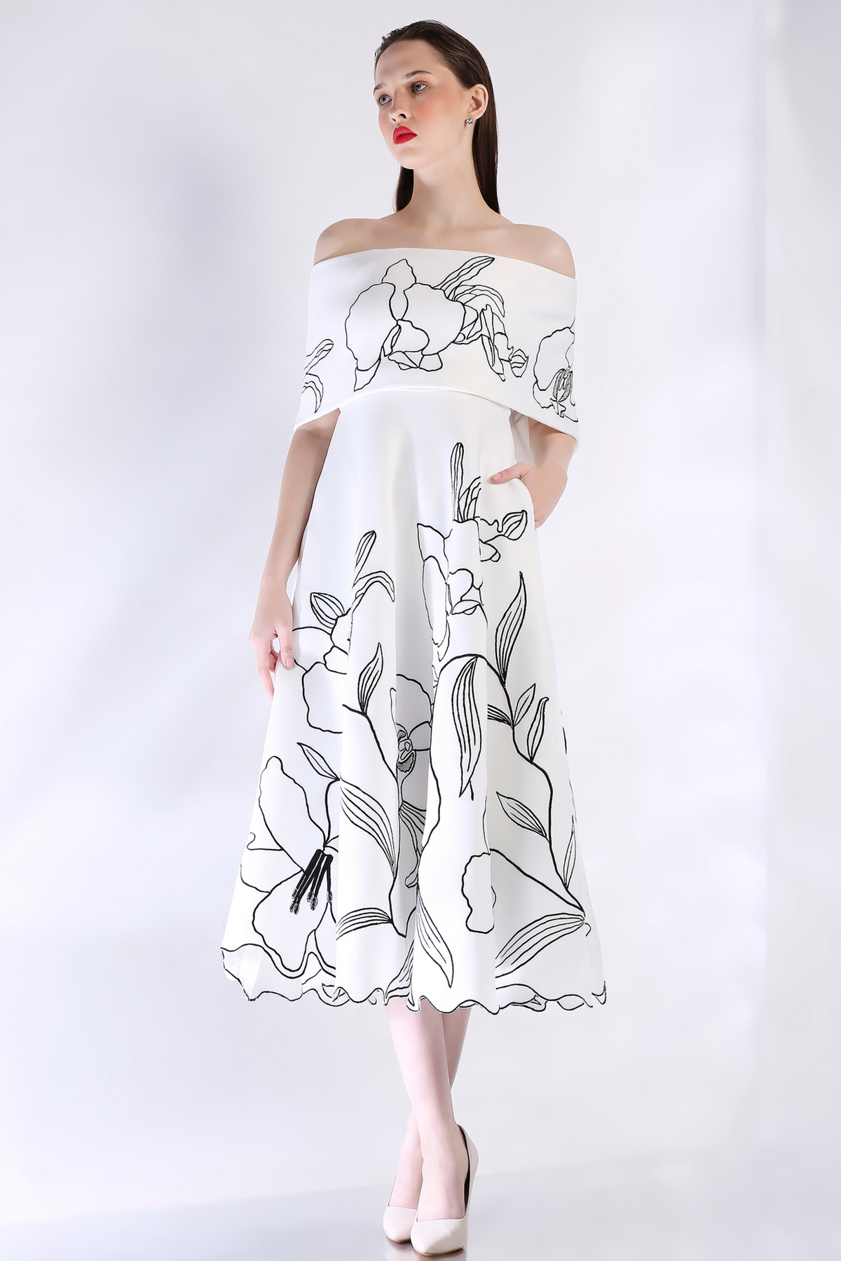 White Embroidered Dress