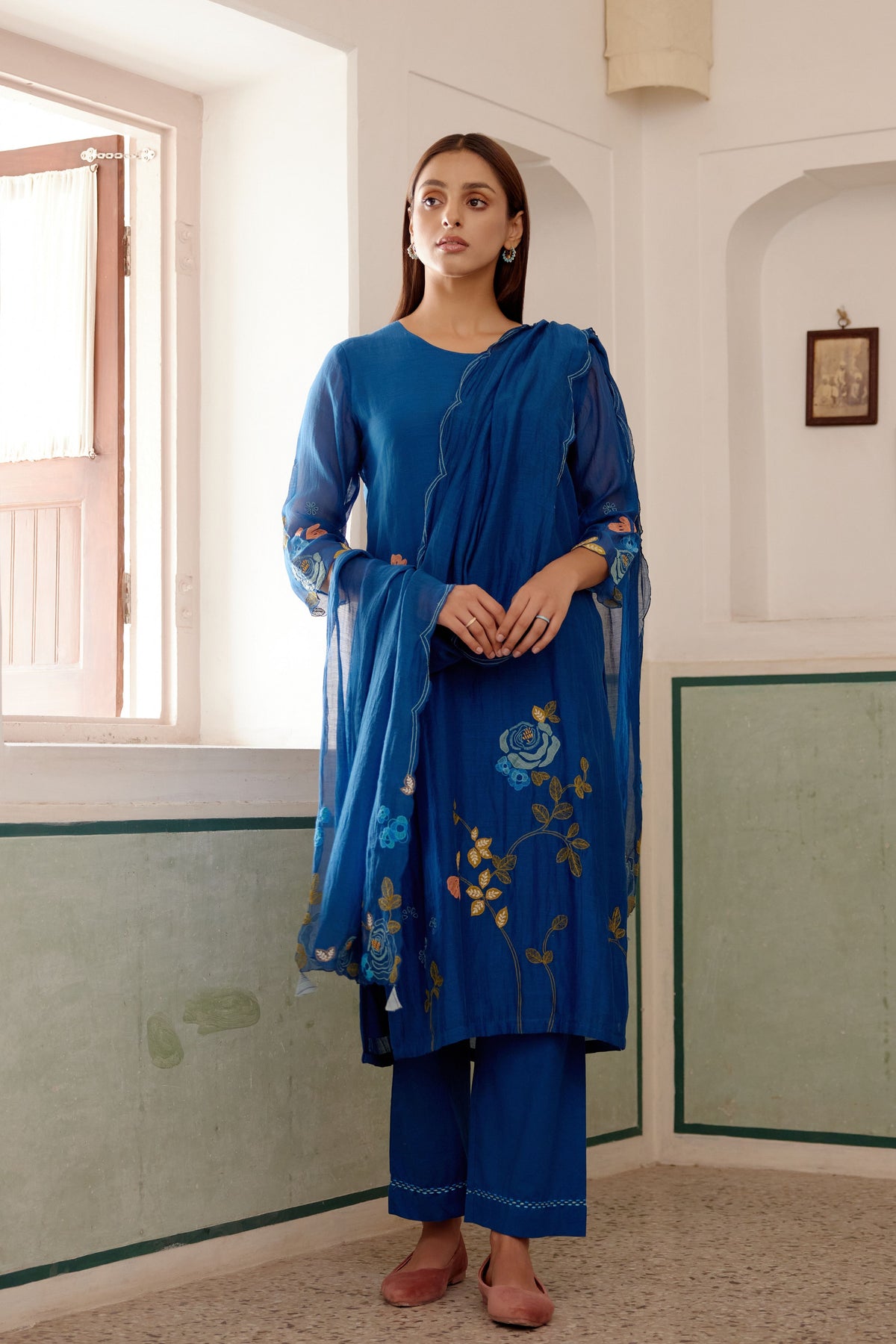 Sapphire Applique Kurta Set