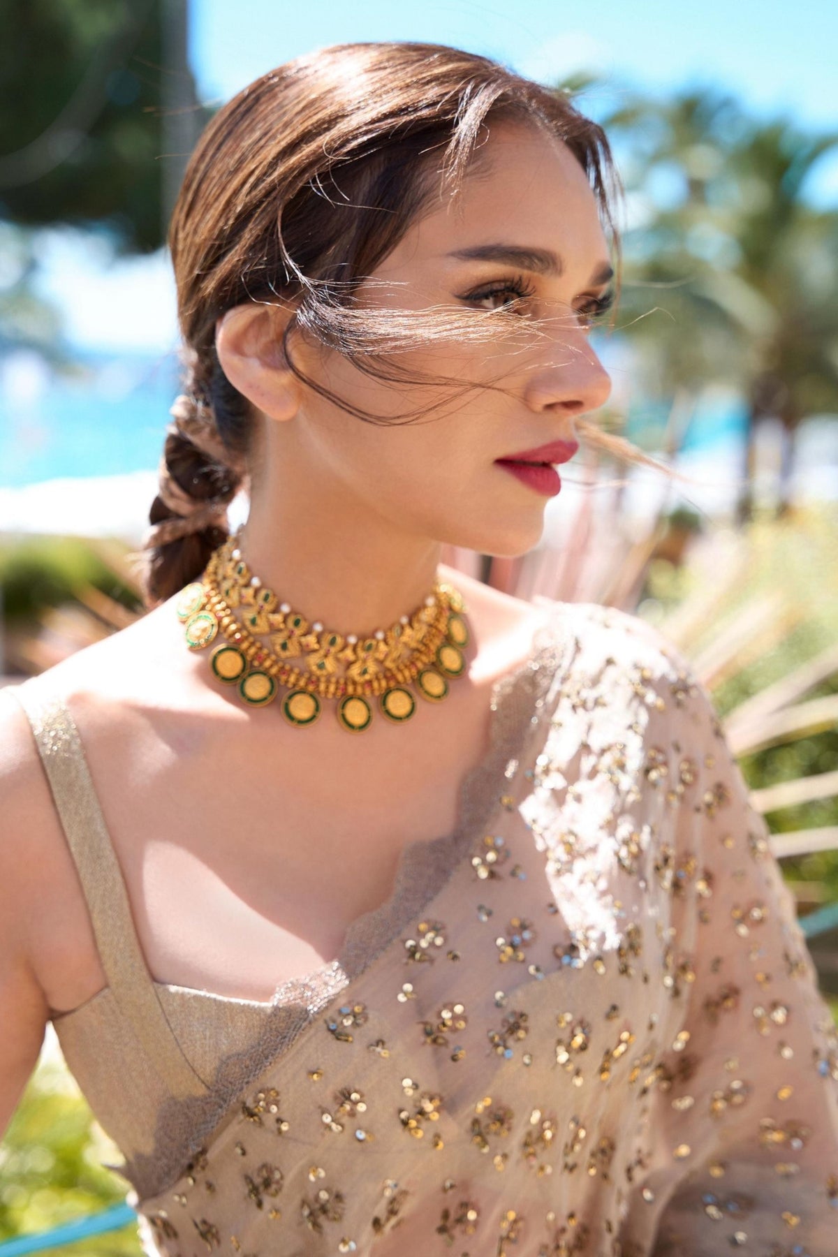 Aditi Rao in Jade by Monica And Karishma