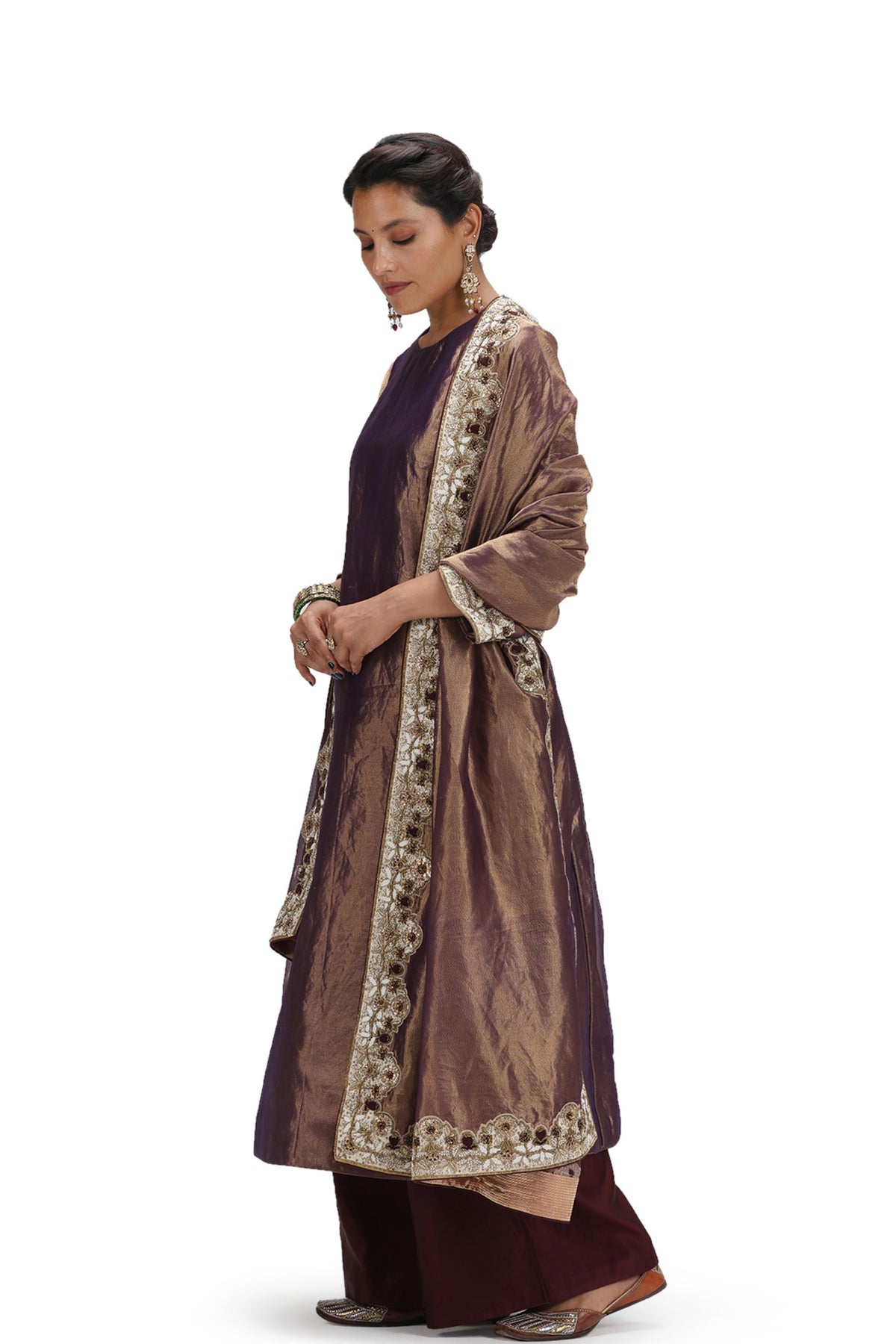 Kulina Dark Purple Kurta Set
