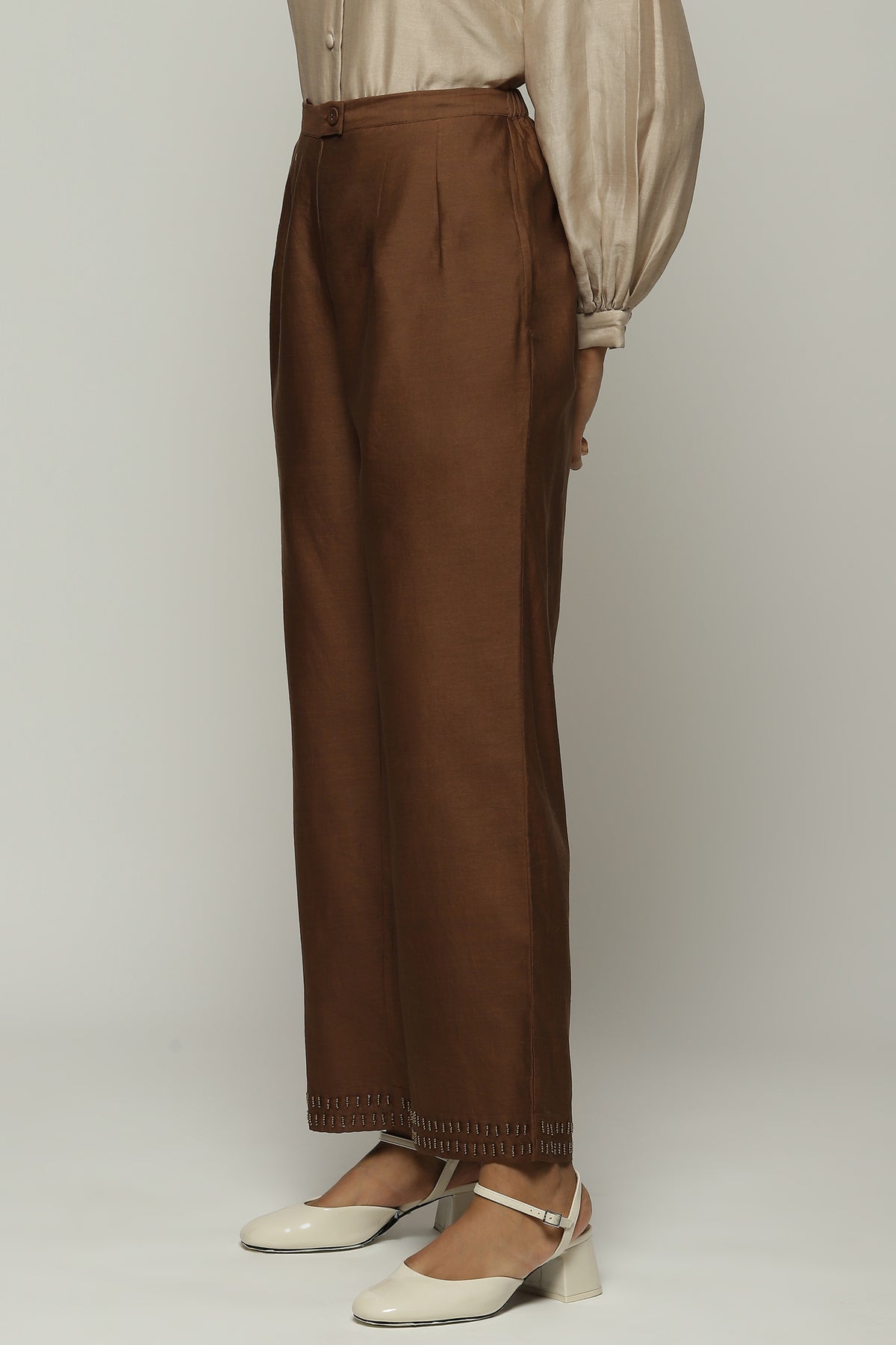 Beads Dash Chocolate Trouser