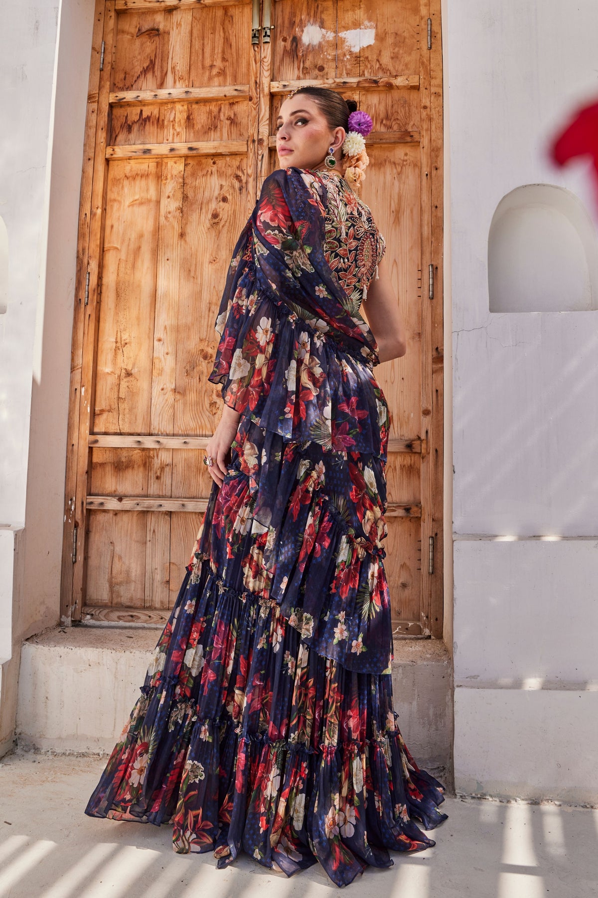 Zeenat Draped Saree Set