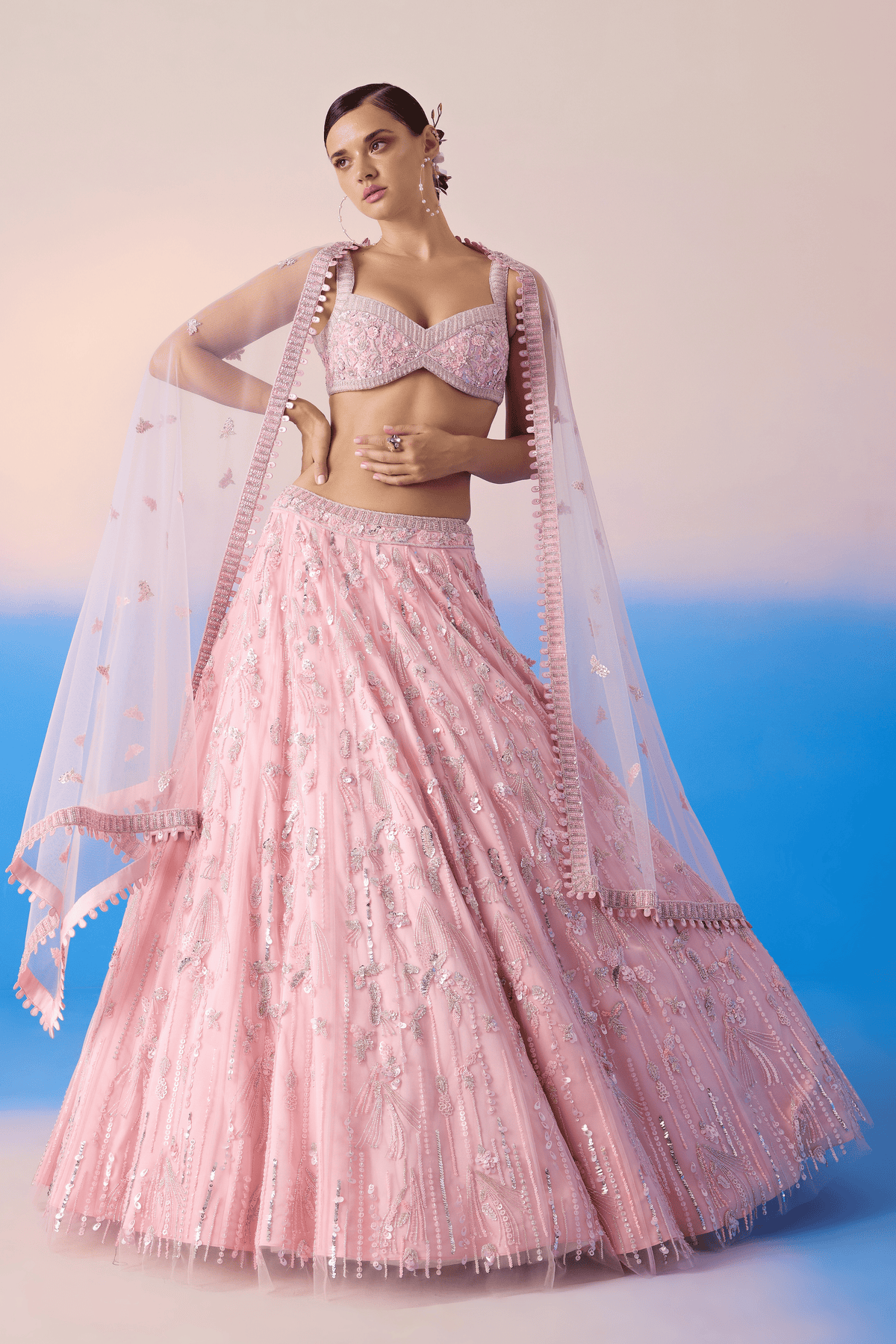 Carnation Pink Lehenga Set