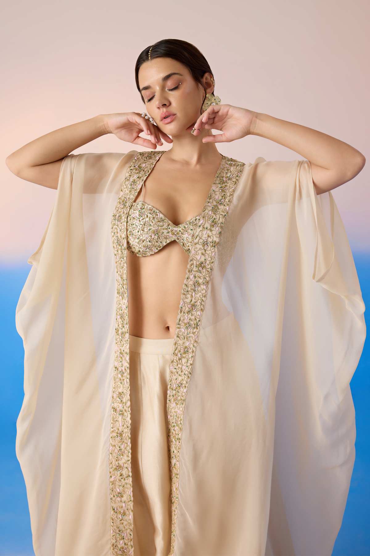 Beige Cape Set