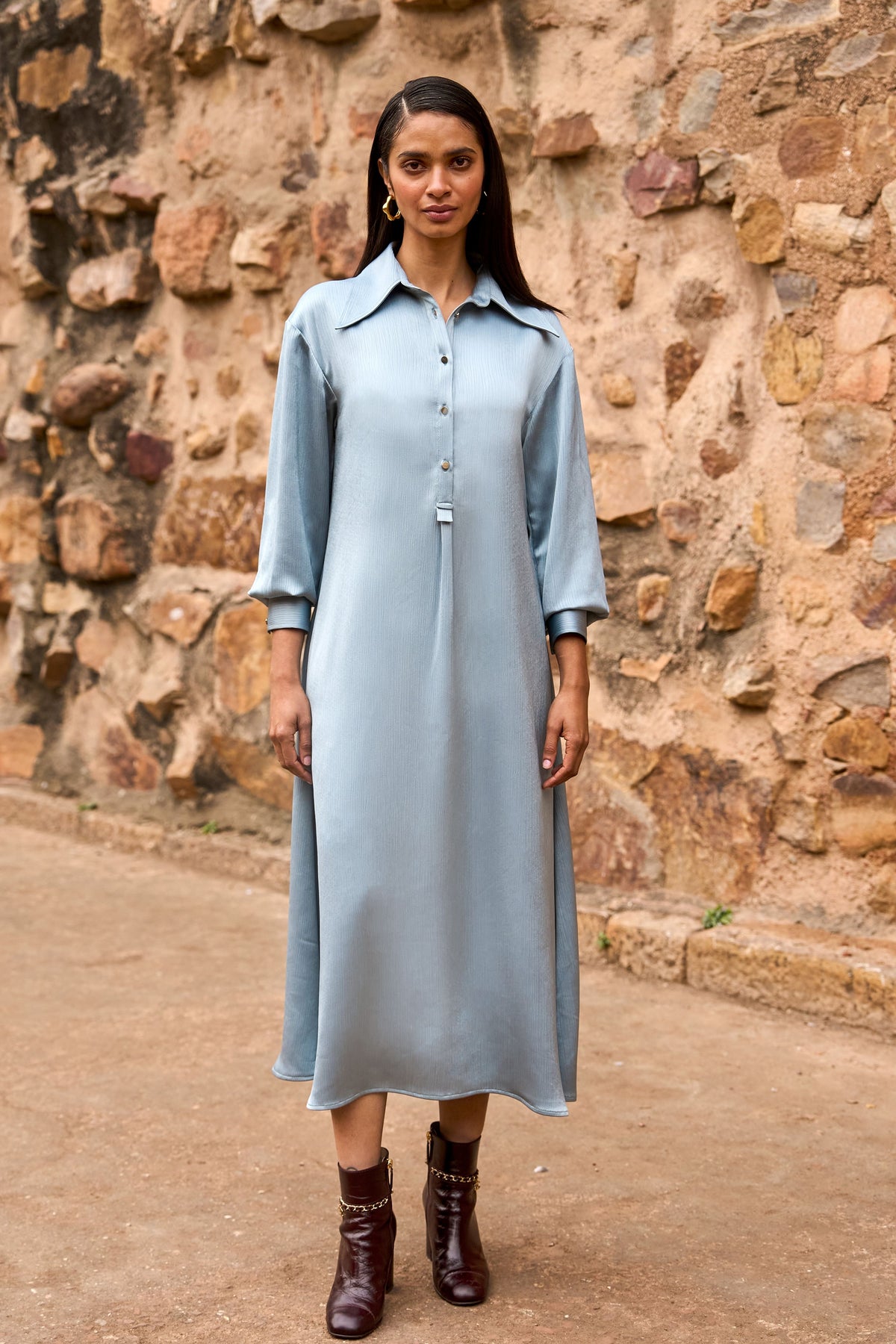 Full Sleeves Shirt Dress
