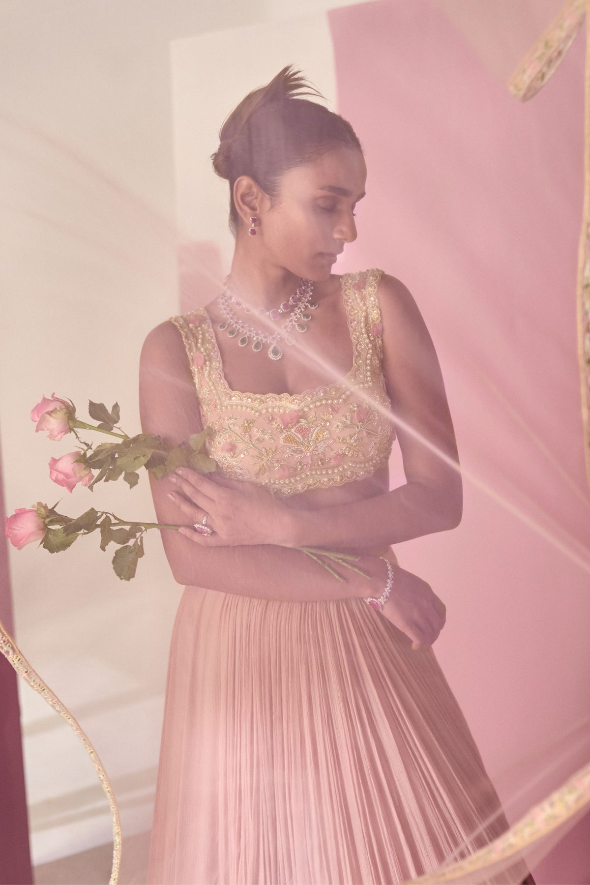 Naahiyah Dusky Pink Lehenga Set