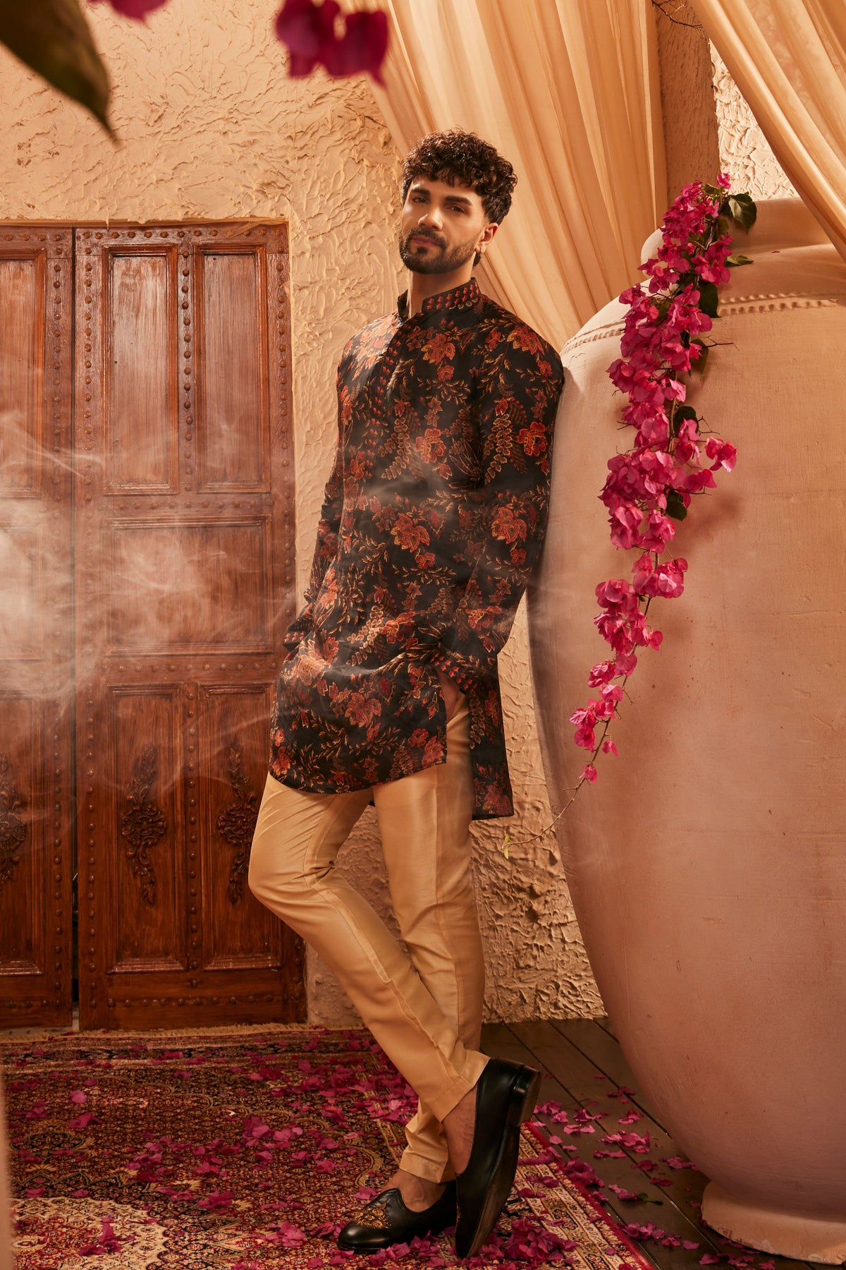 Marc Regal Black Mens Kurta