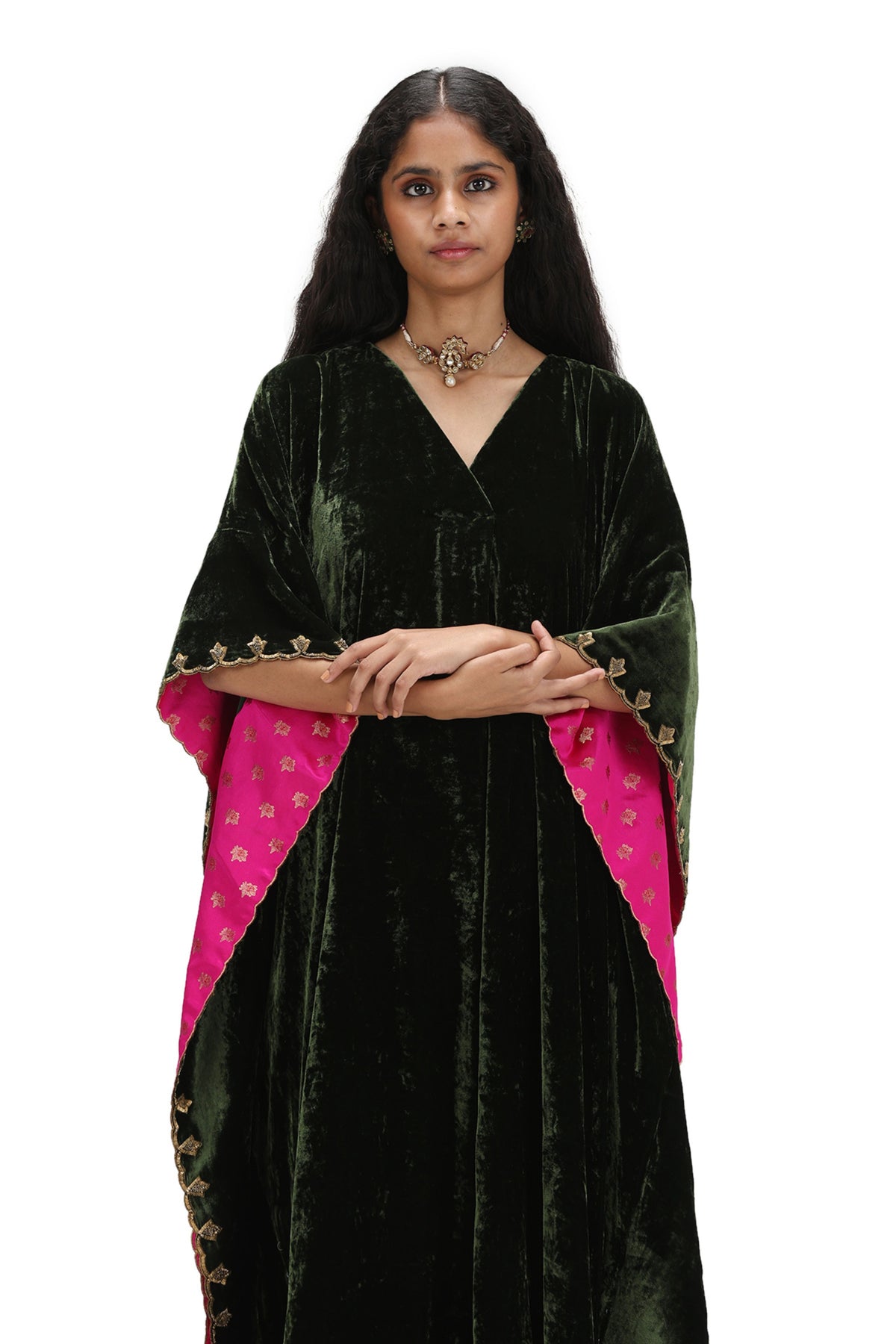 Priya Green Kaftan Set